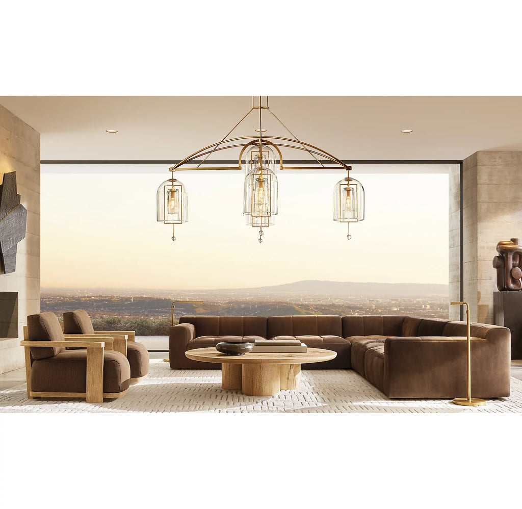 61 Inch Bell Glass Chandelier - Fulcrum