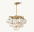 36 Inch Globe Glass Cluster Chandelier - Cabrette