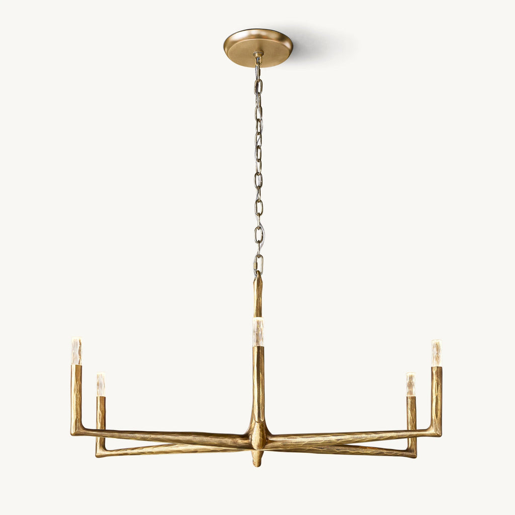 36 Inch Forged Candlestick Chandelier - Thaddeus