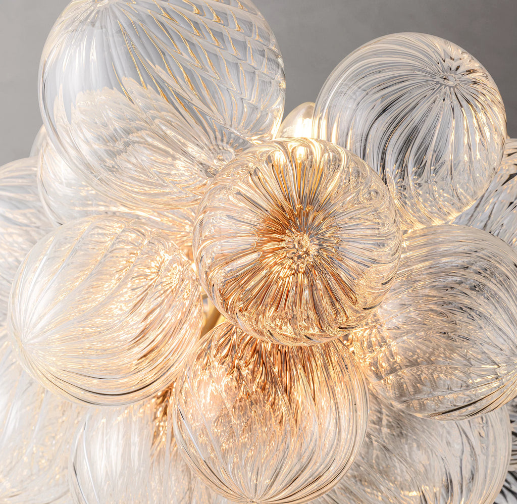 51 Inch Glass Bubble Linear Chandelier - Talia