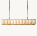 74 Inch Alabaster Rectangular Chandelier – Harlow