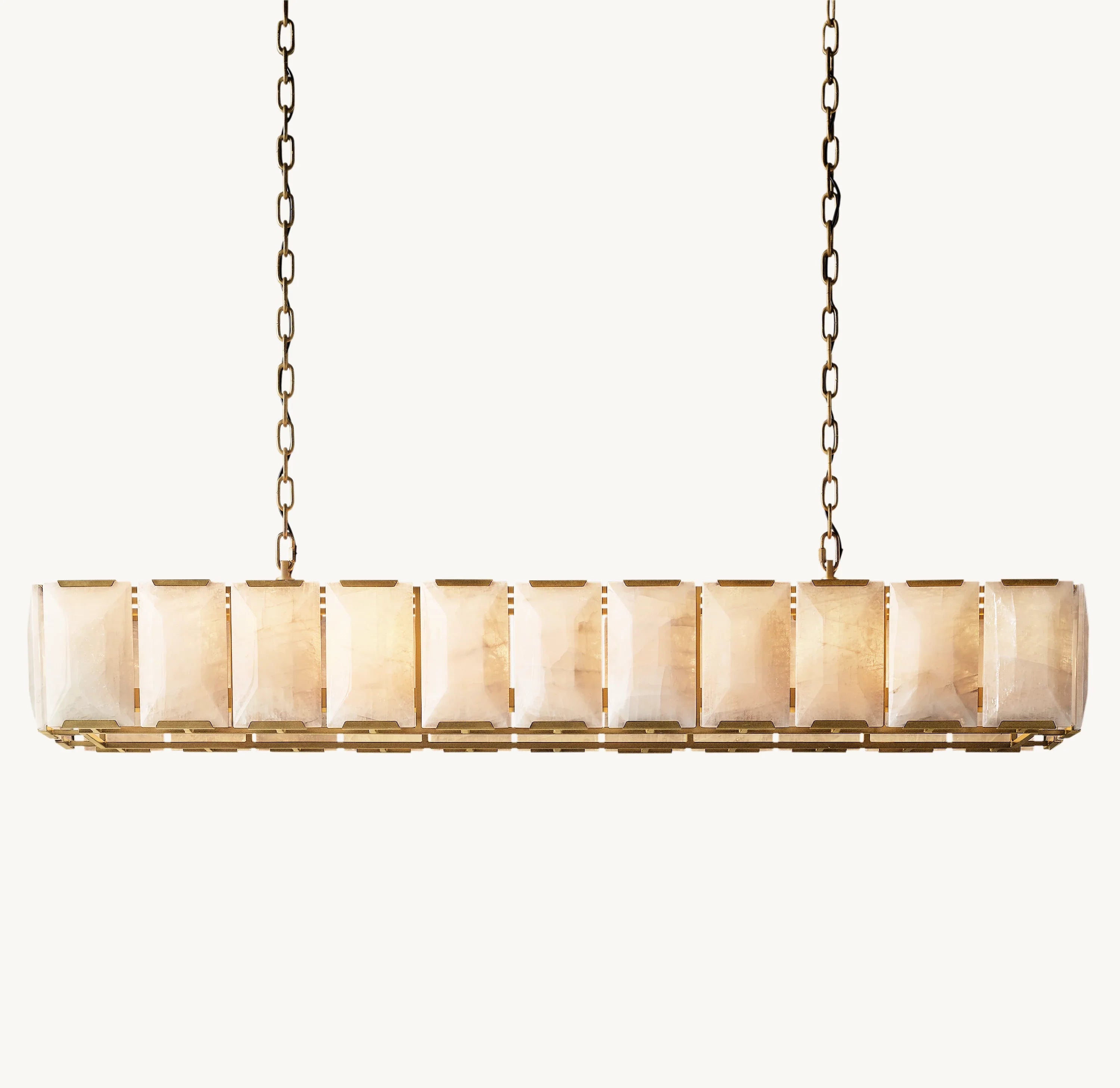 74 Inch Alabaster Rectangular Chandelier – Harlow