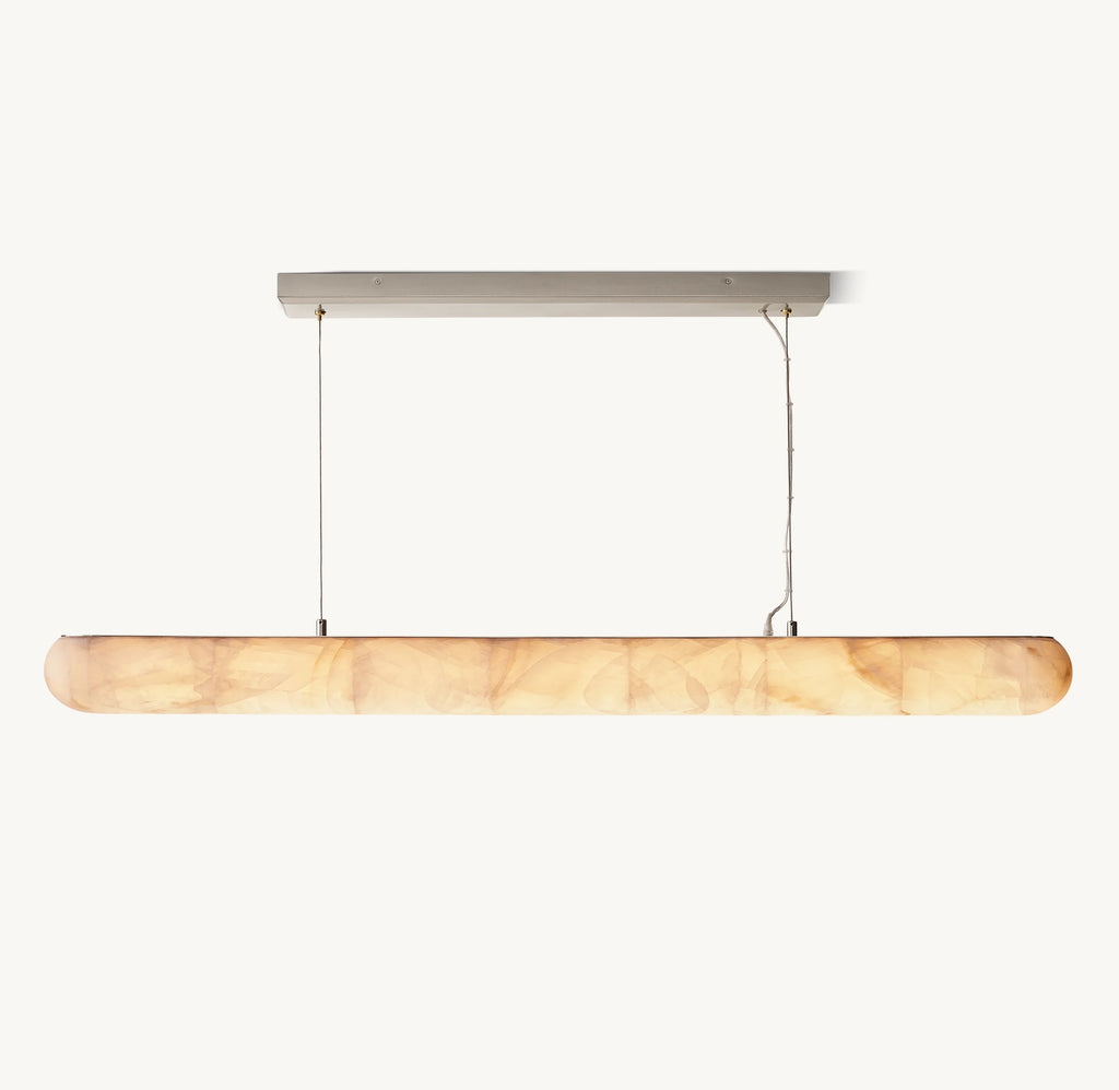 60 Inch Lisse Linear Alabaster Chandelier - Rivage