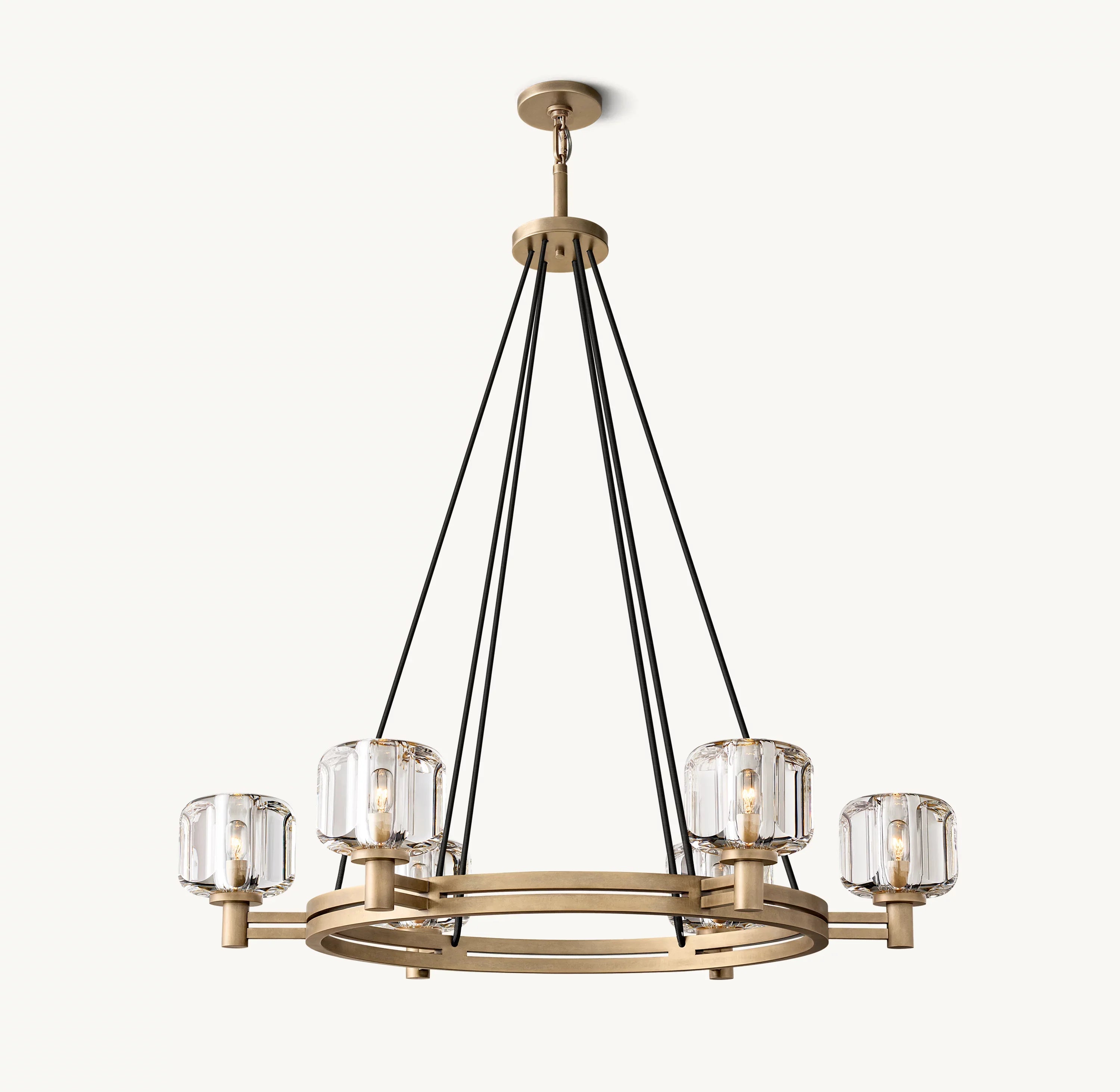 36 Inch Crystal Round Candle Chandelier - Demaret