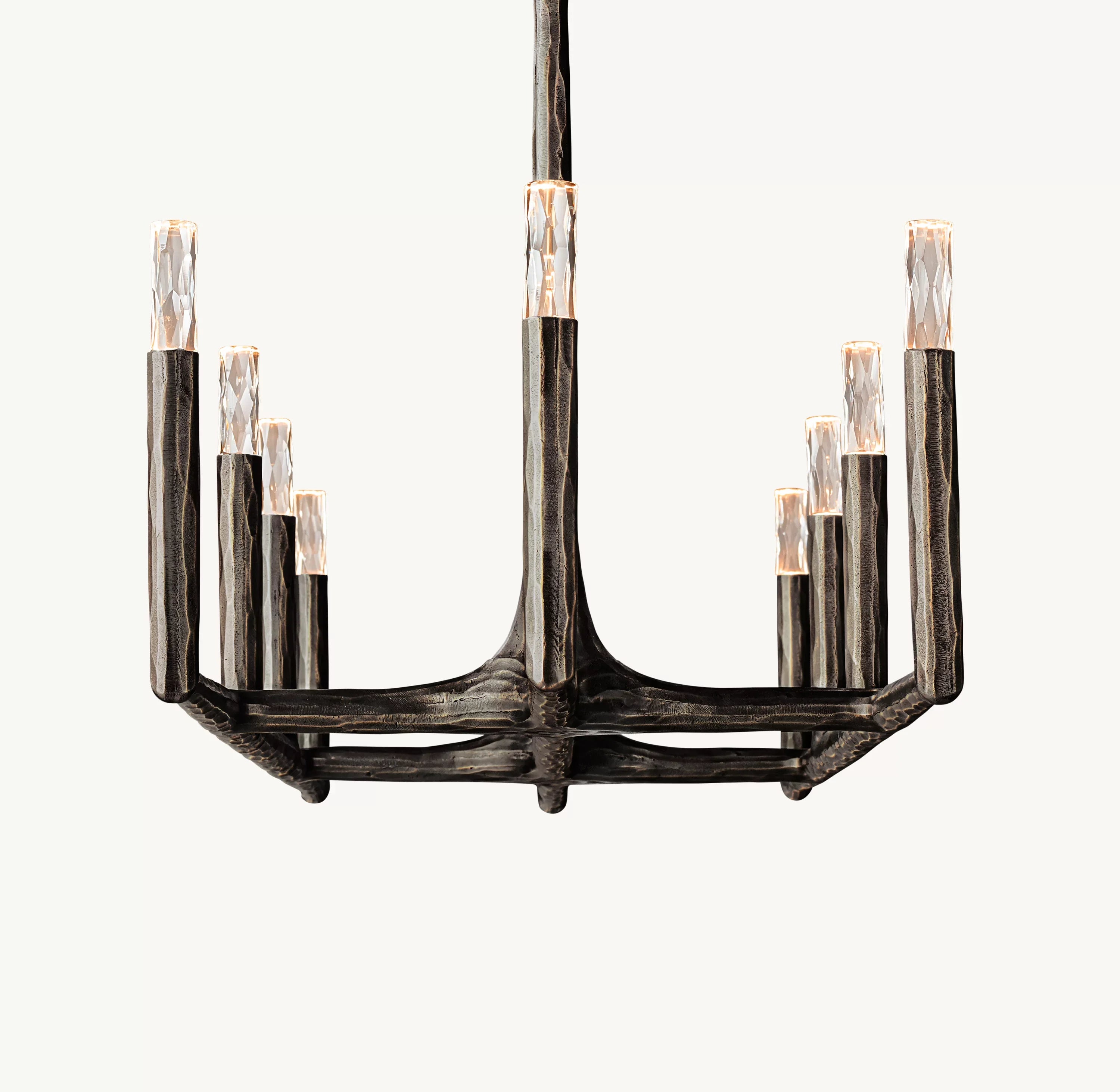 72 Inch Forged Candlestick Linear Chandelier - Thaddeus