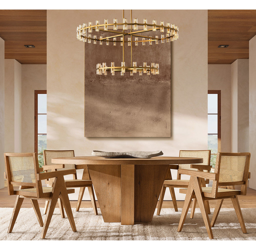 60 Inch Hexagonal Crystal Tiered Chandelier – Arcachon