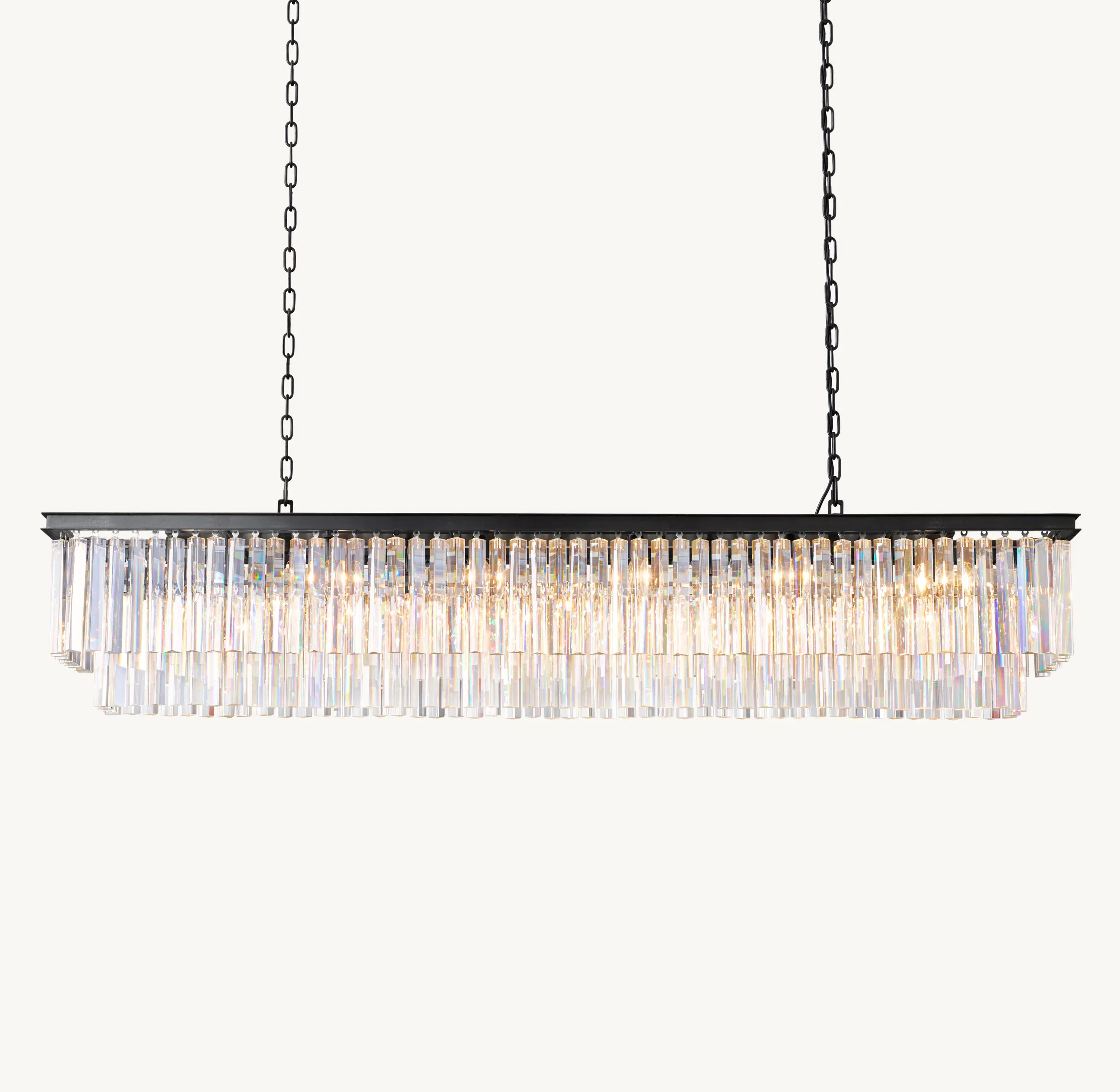 72 Inch Crystal Prism Rectangular Chandelier - Odeon