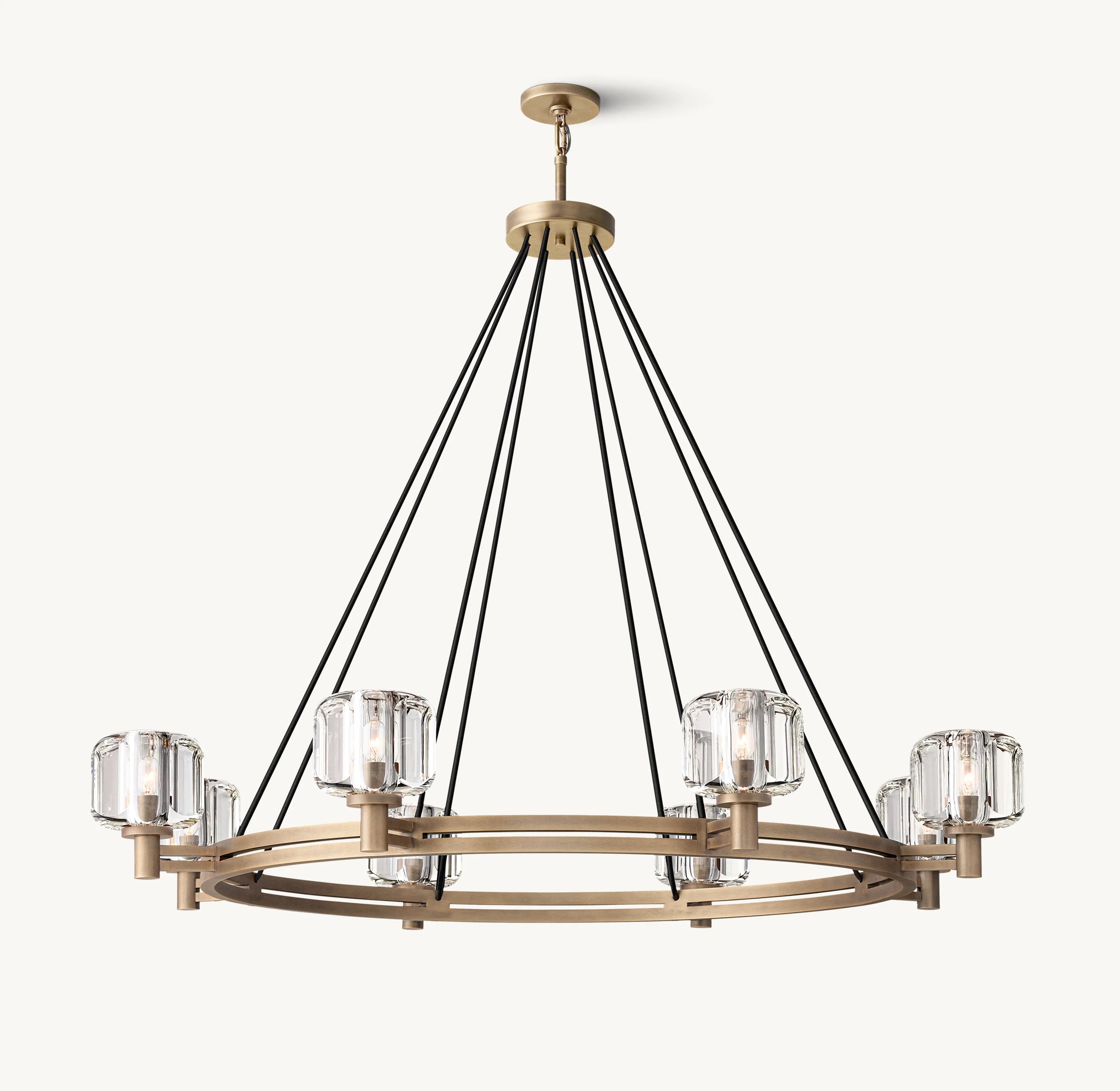 48 Inch Crystal Round Candle Chandelier - Demaret
