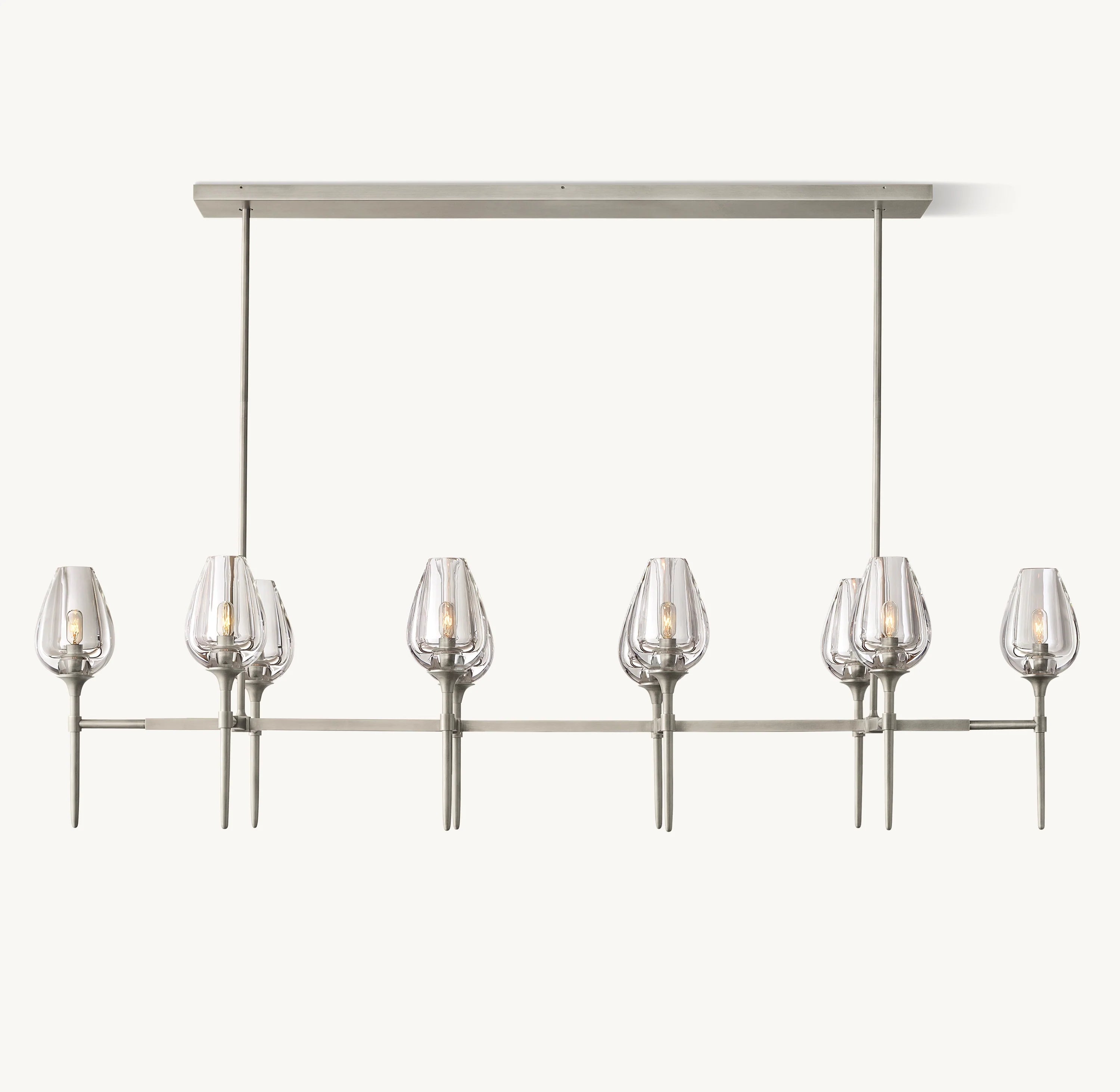 65 Inch Torchiere Crystal Linear Chandelier - Tulip