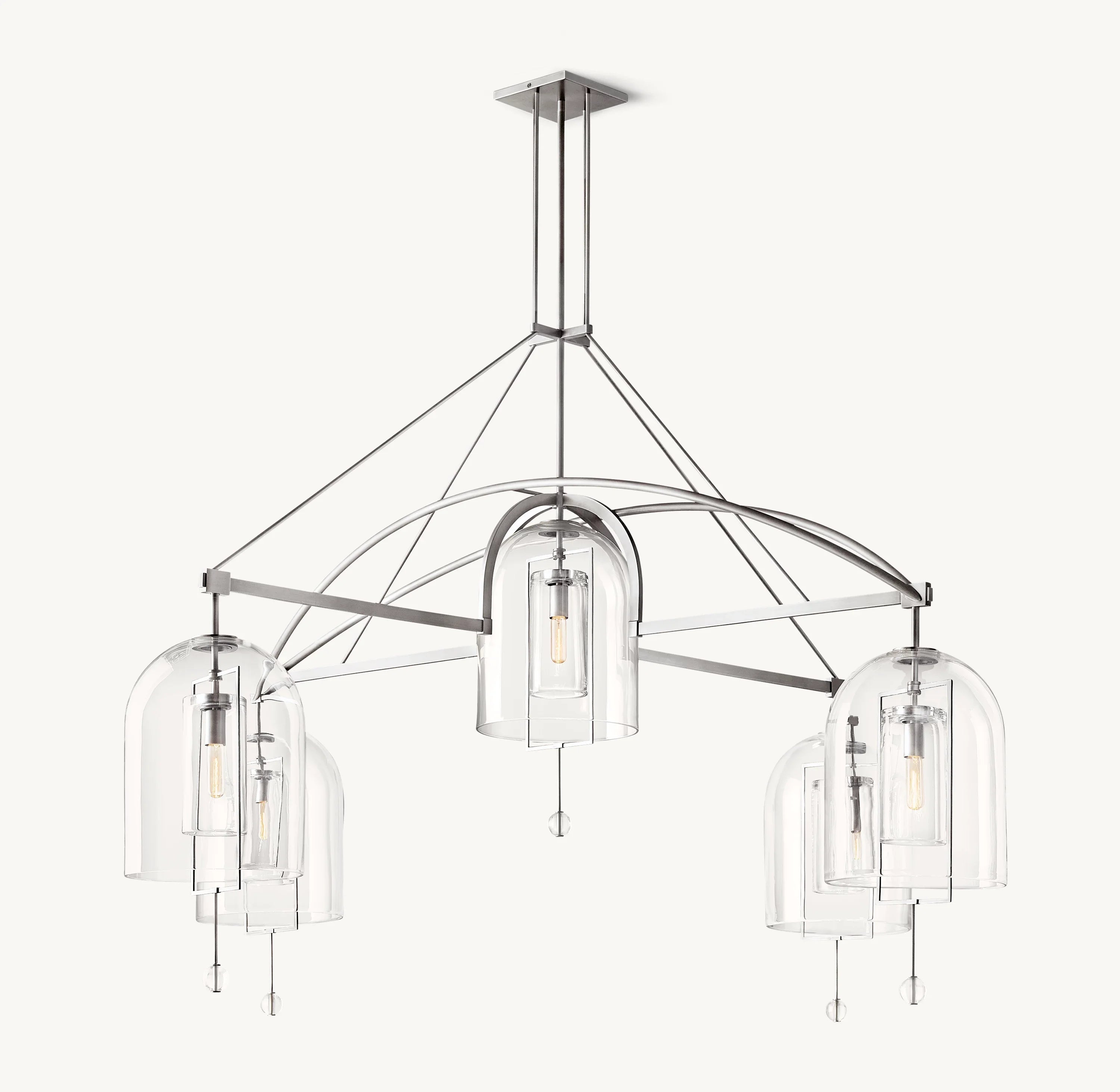 61 Inch Bell Glass Chandelier - Fulcrum