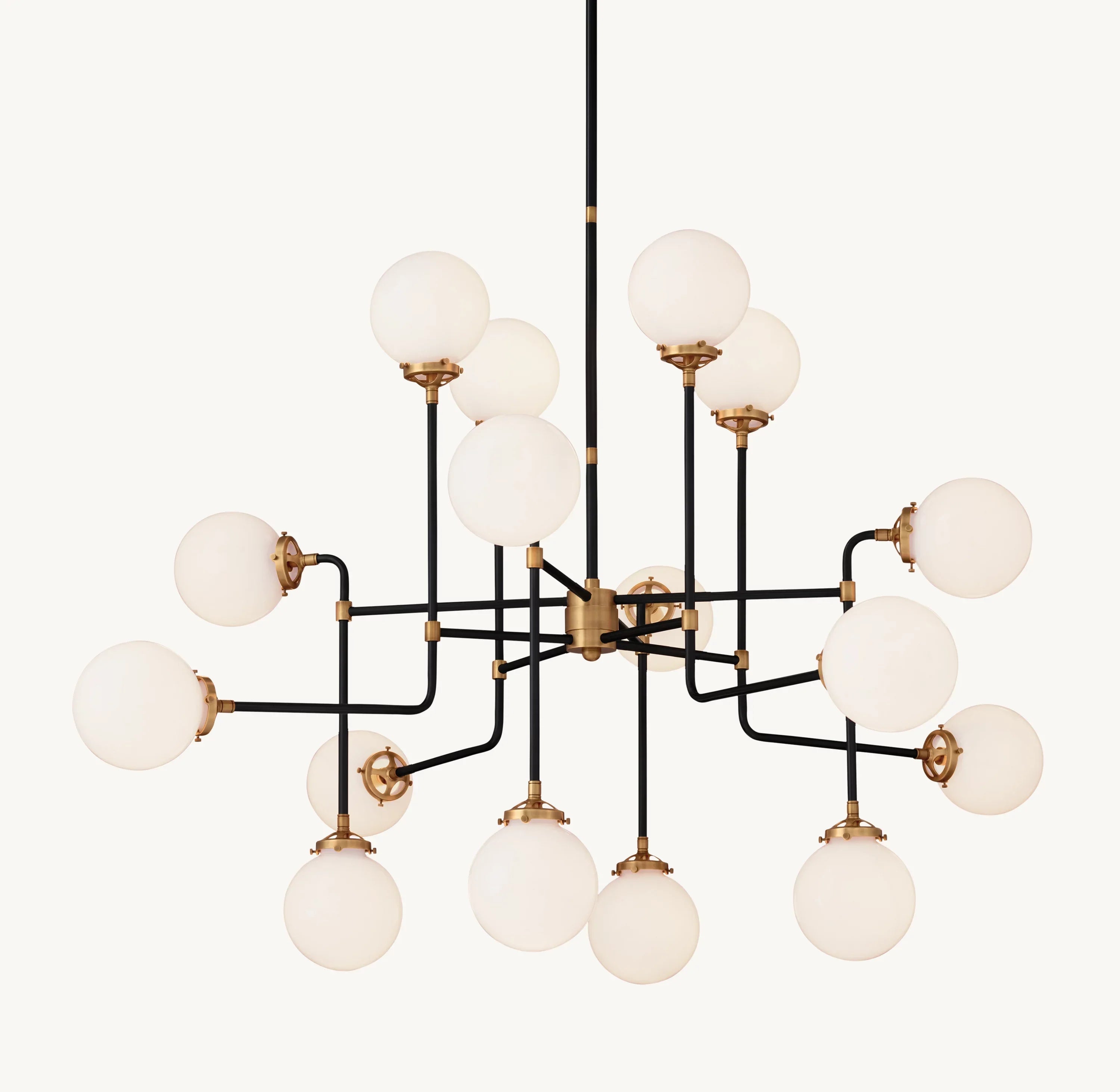 56 Inch Milk Glass Sputnik Globe Chandelier - Bistro