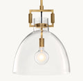 18 Inch Clear Glass Dome Pendant Light - Machinist