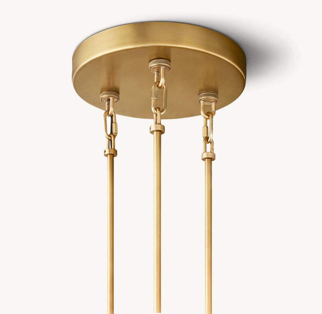 52 Inch Ribbed Smoked Glass Tiered Chandelier - Sirene