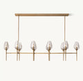 65 Inch Torchiere Crystal Linear Chandelier - Tulip