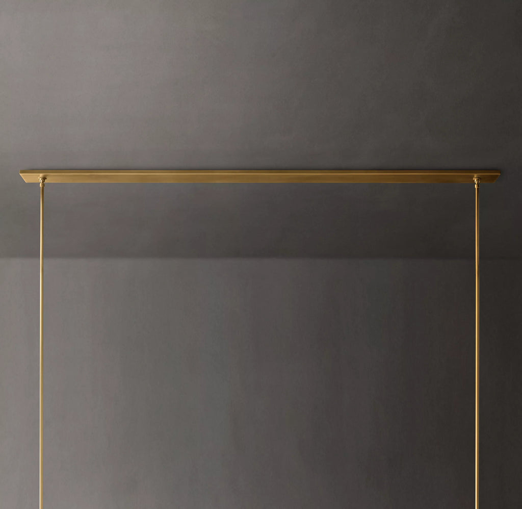 69 Inch Cylindrical Milk Glass Linear Chandelier - Ravelle