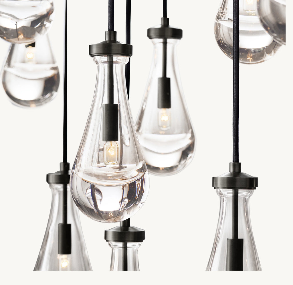 54 Inch Raindrop Linear Chandelier – Ava