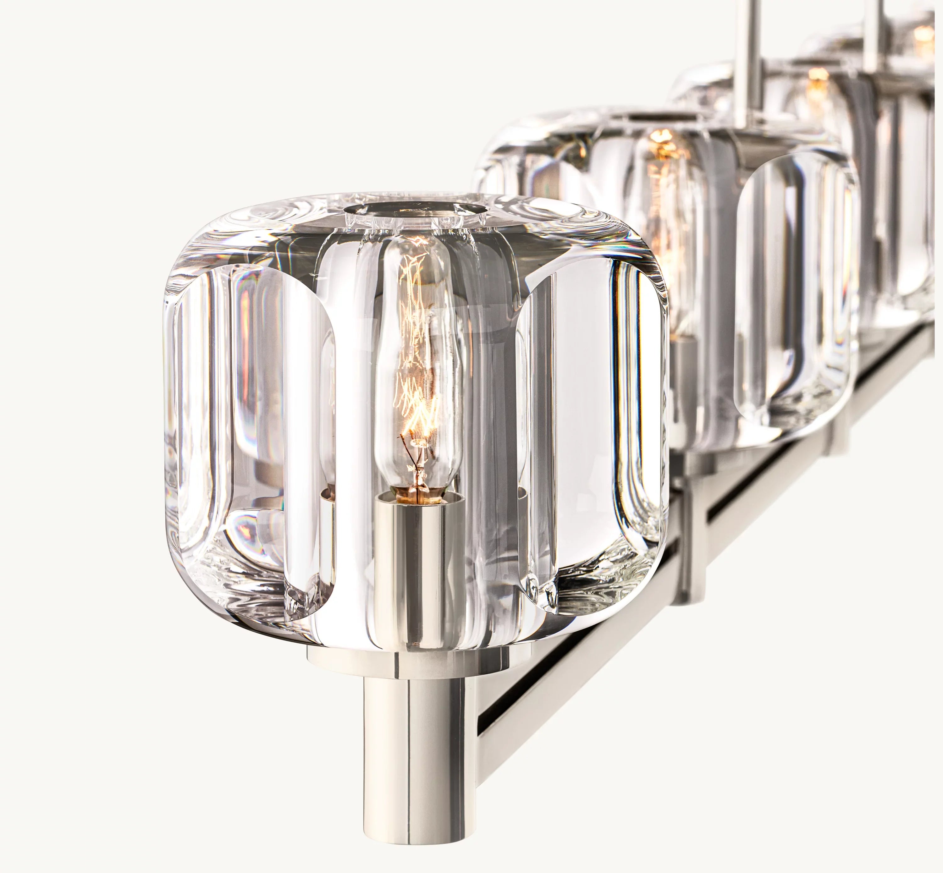 54 Inch Crystal Linear Candle Chandelier - Demaret