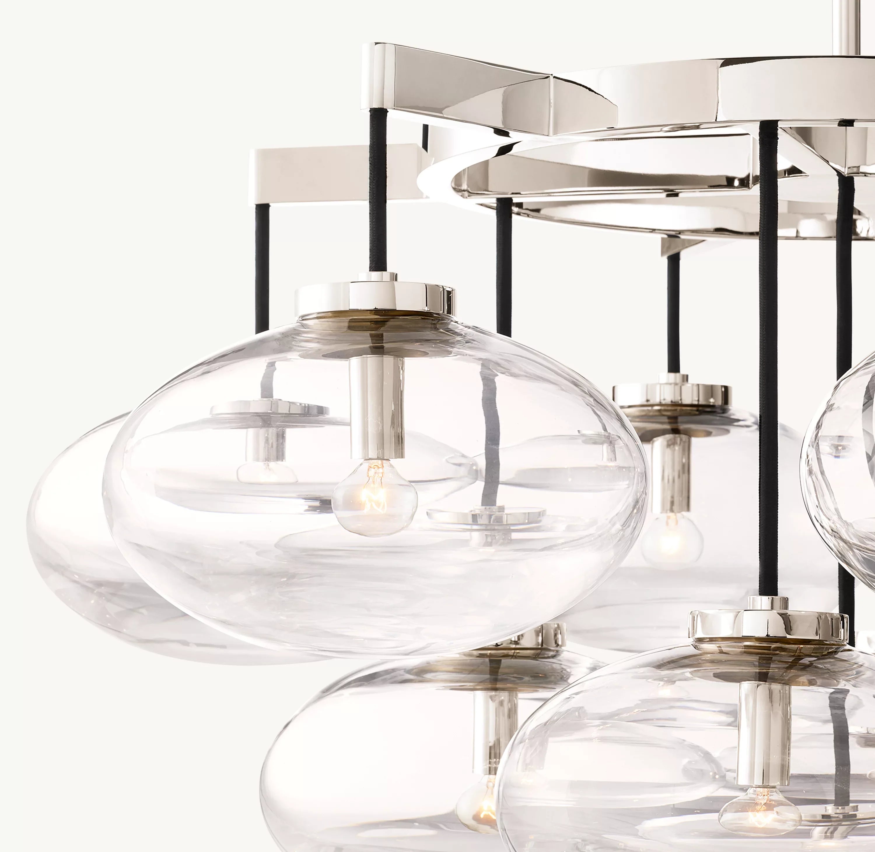 36 Inch Globe Glass Cluster Chandelier - Cabrette