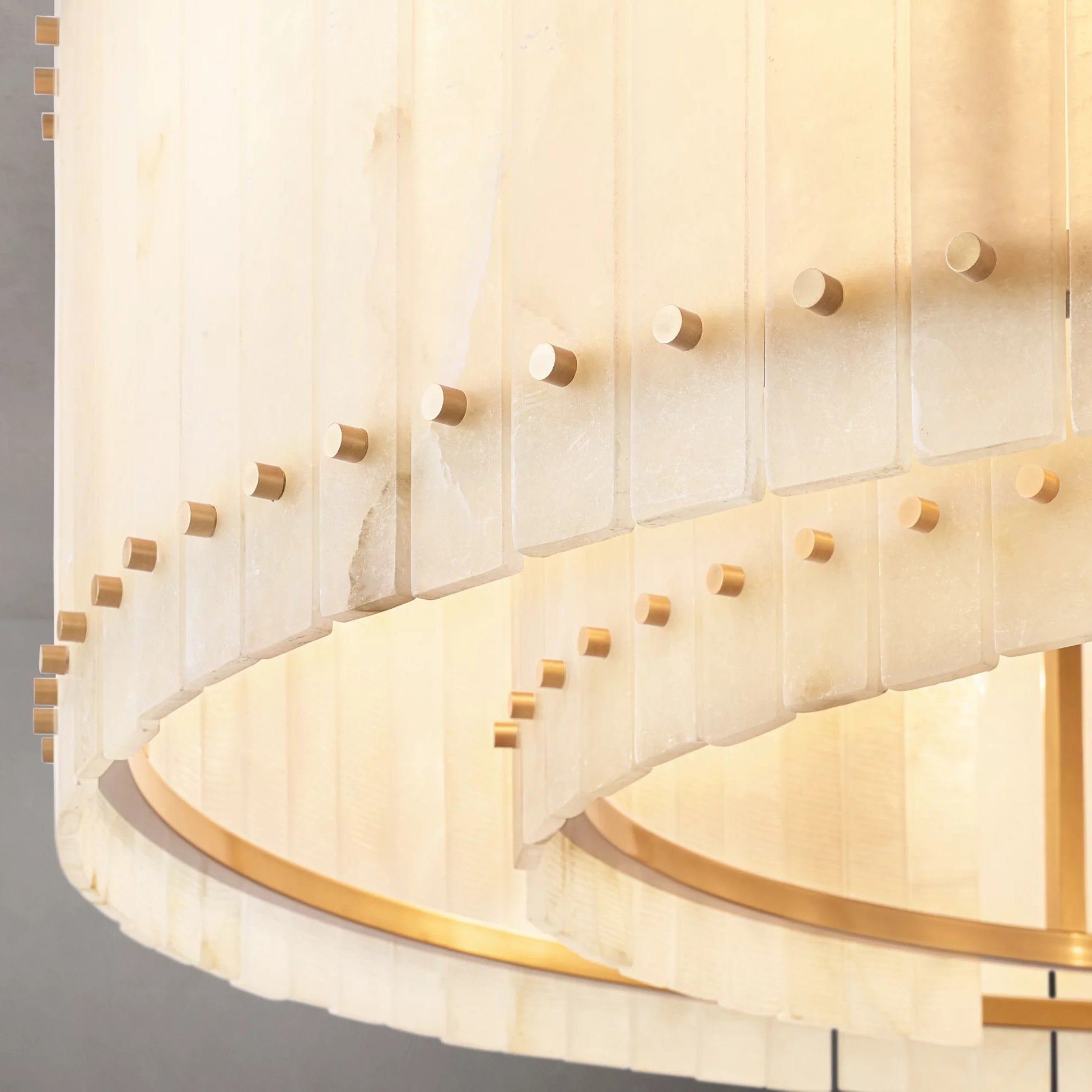 48 Inch Alabaster Round Chandelier - San Marco