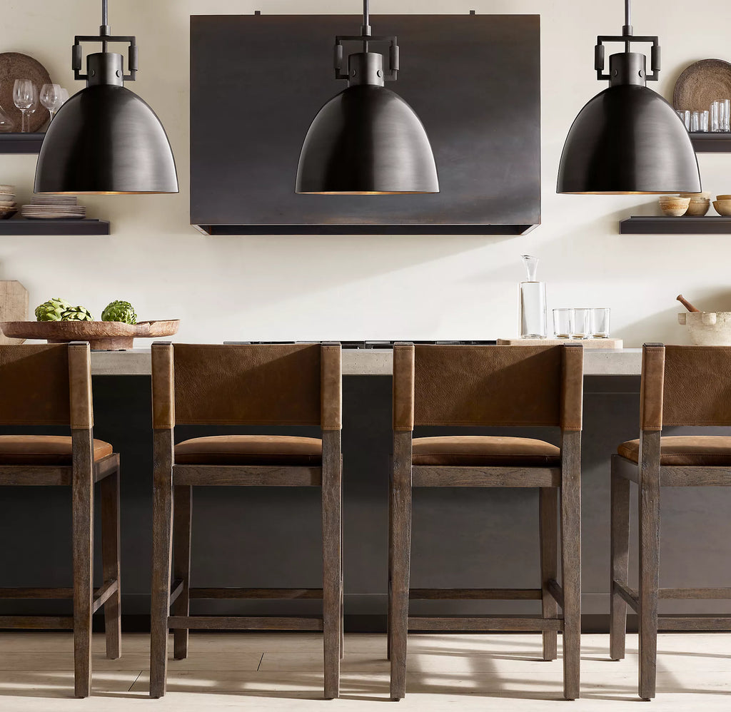 18 Inch Metal Dome Pendant Light - Machinist