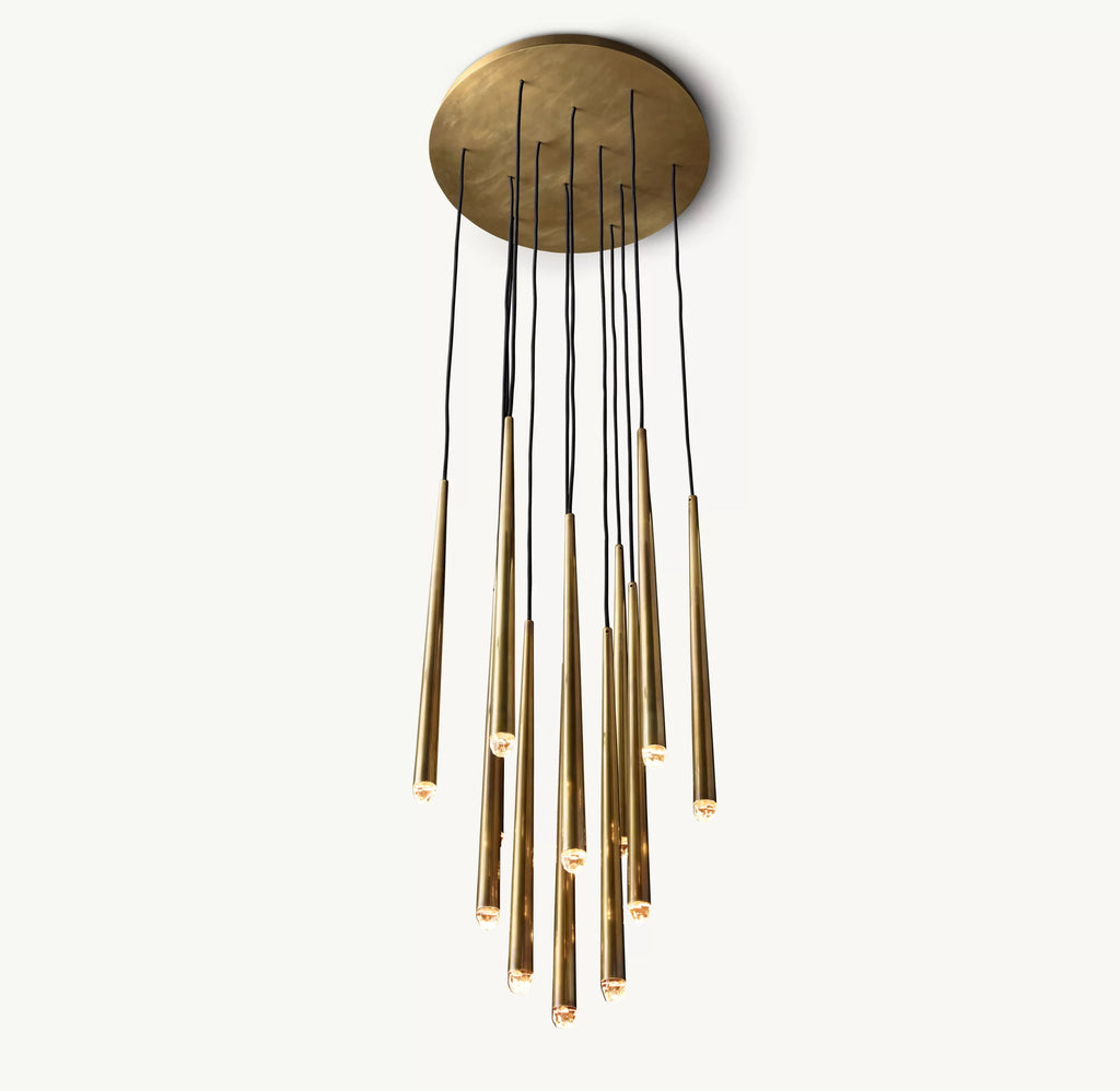 24 Inch Pin Cascading Round Chandelier - Aquitaine
