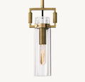 7 Inch Clear Glass Short Cylinder Pendant Light - Machinist