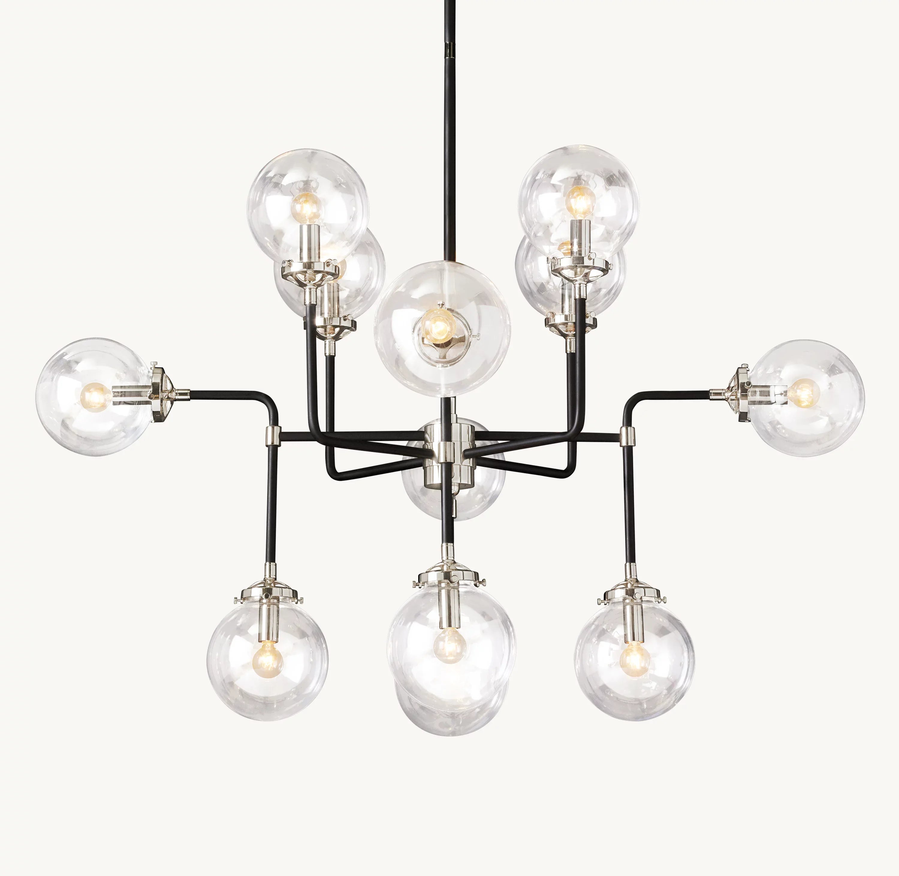 42 Inch Clear Glass Sputnik Globe Chandelier - Bistro