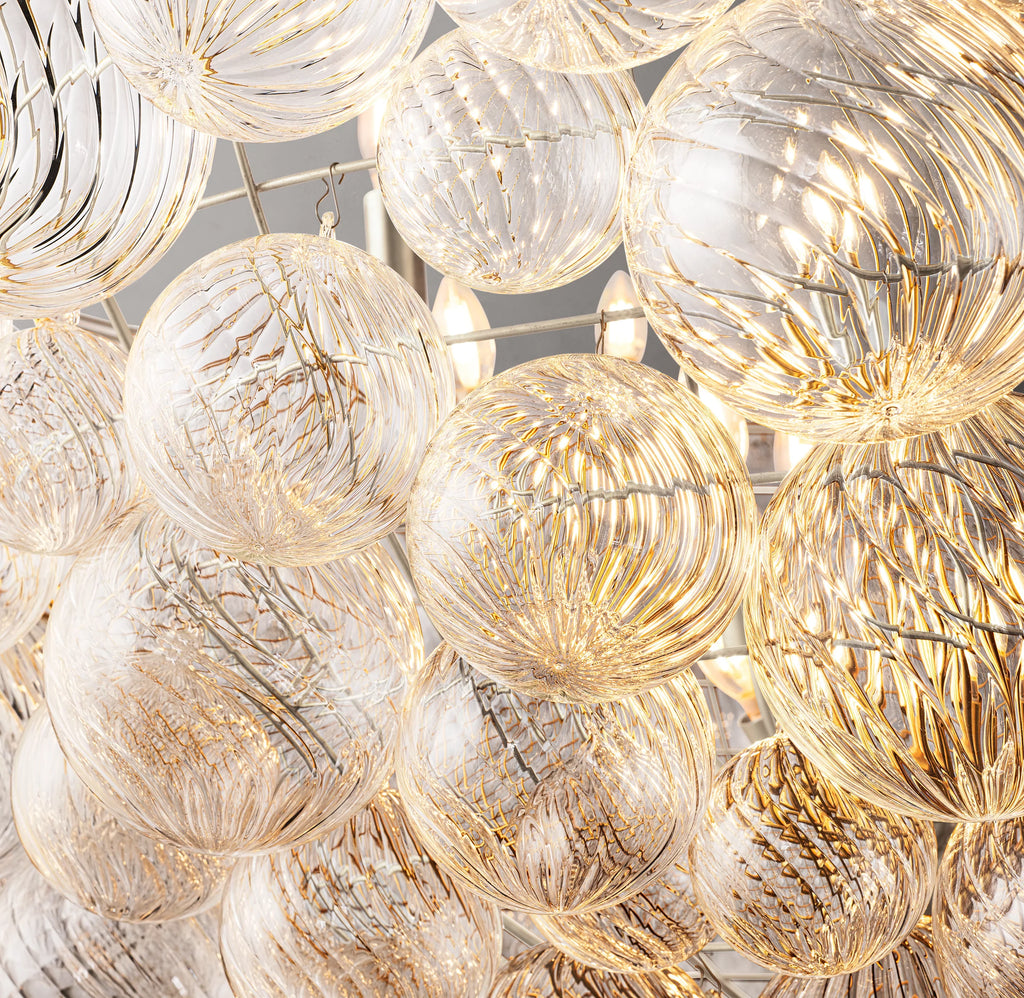 36 Inch Glass bubble Chandelier - Talia