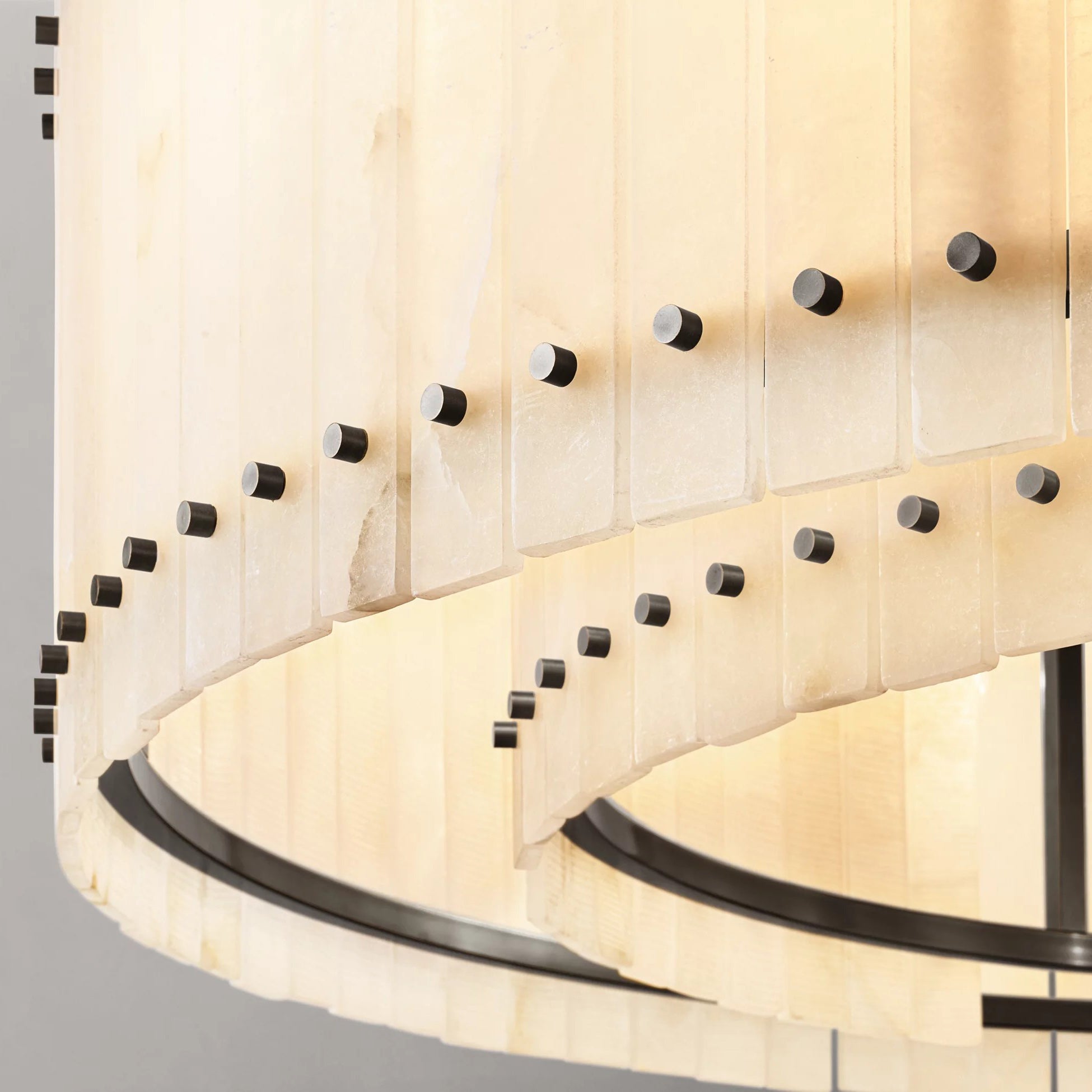 37 Inch Alabaster Round Chandelier - San Marco