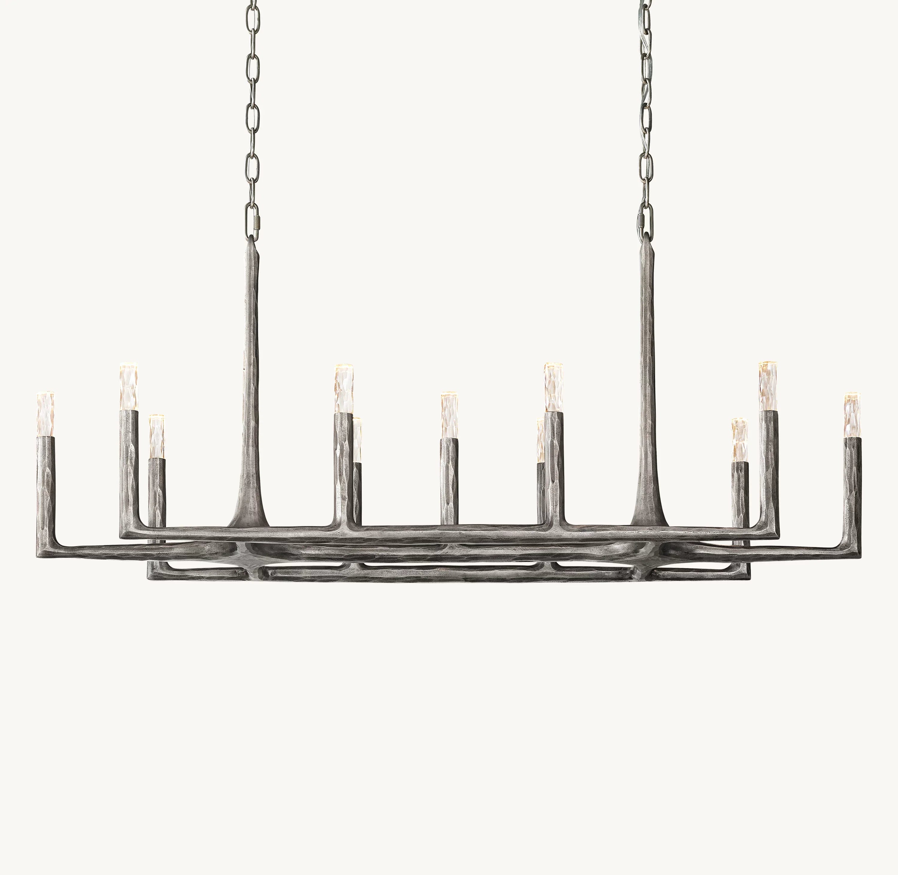 54 Inch Forged Candlestick Linear Chandelier - Thaddeus