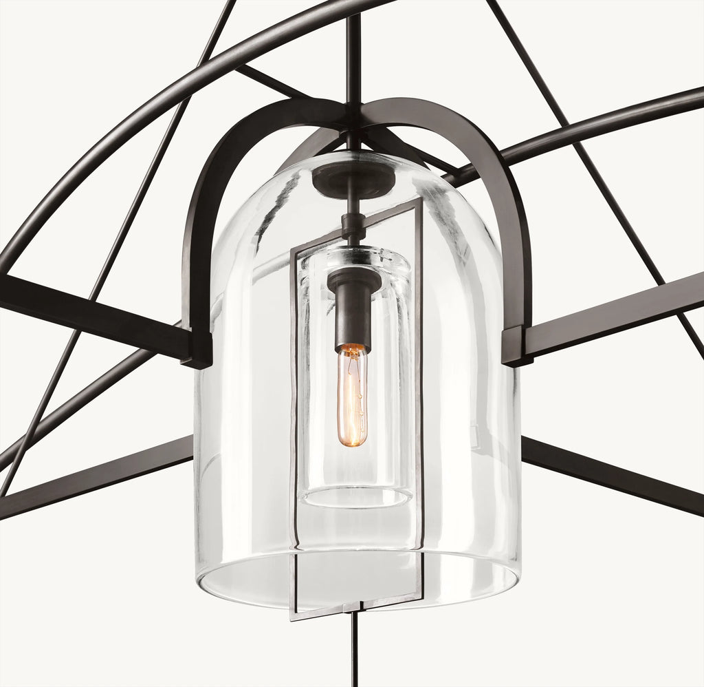 61 Inch Bell Glass Chandelier - Fulcrum