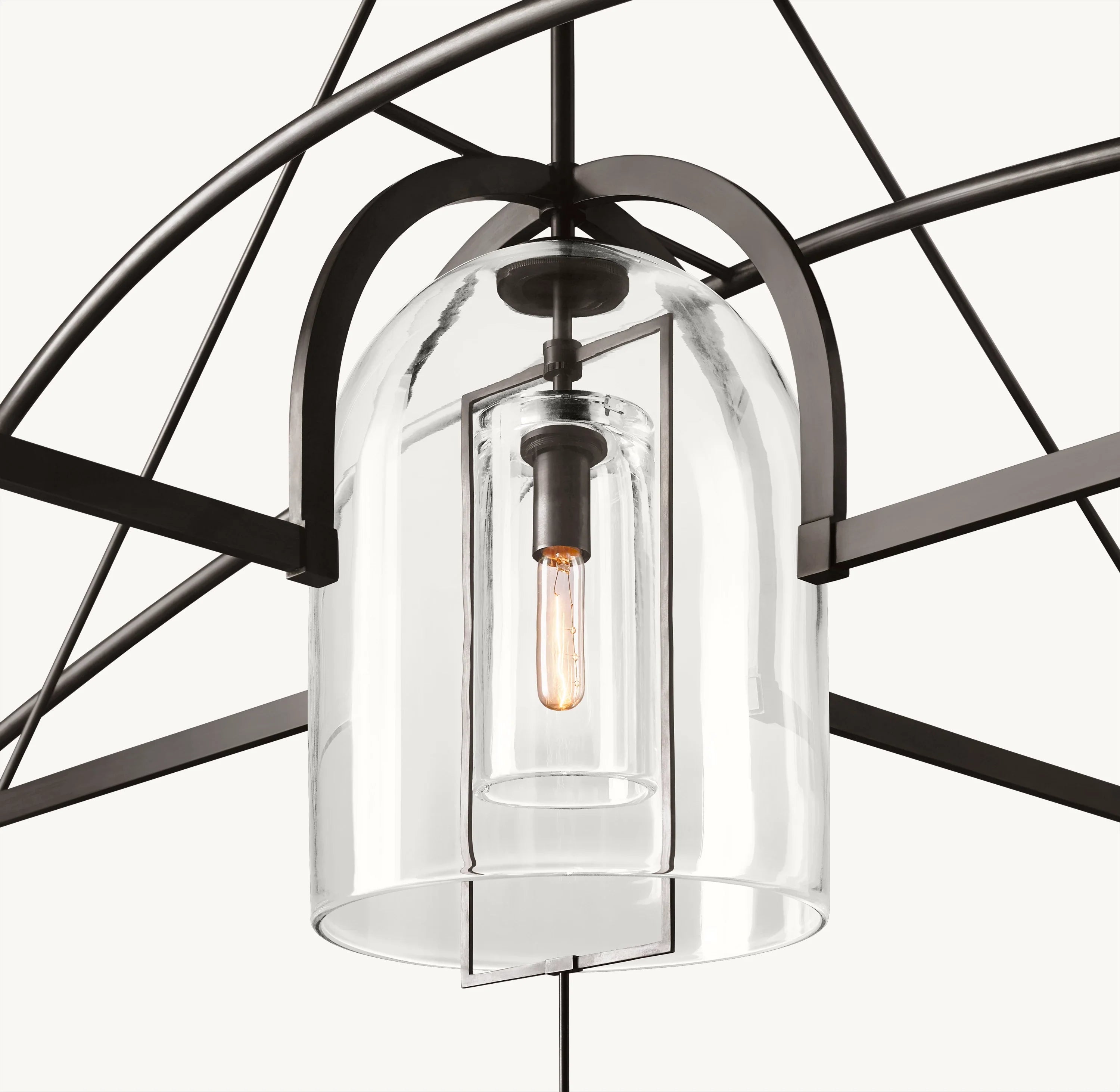 61 Inch Bell Glass Chandelier - Fulcrum