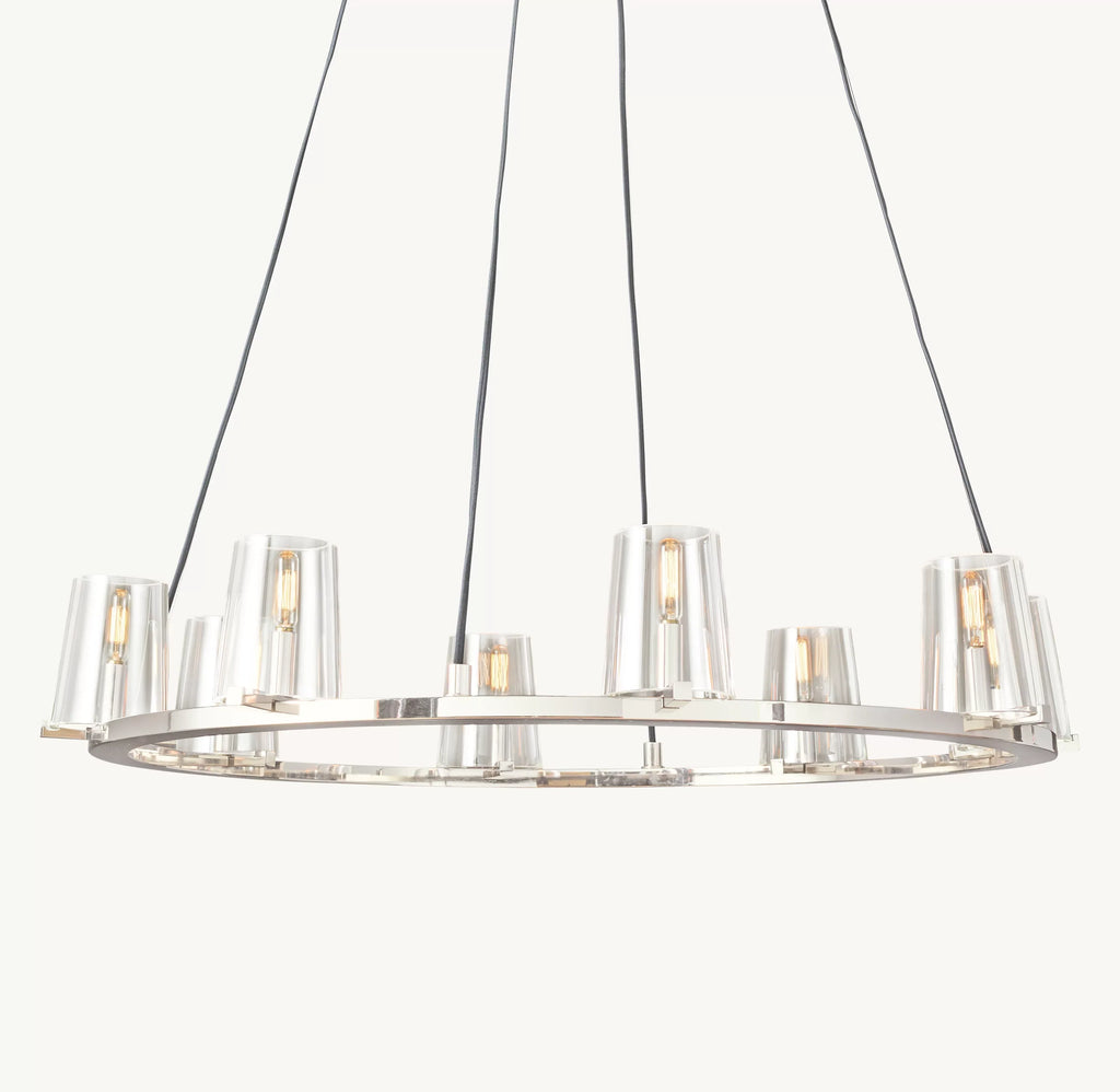 36 Inch Hurricane Candle Ring Chandelier - Pauillac