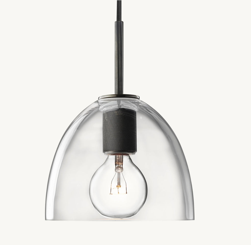 8 Inch Bell Glass Pendant Light - Utilitaire