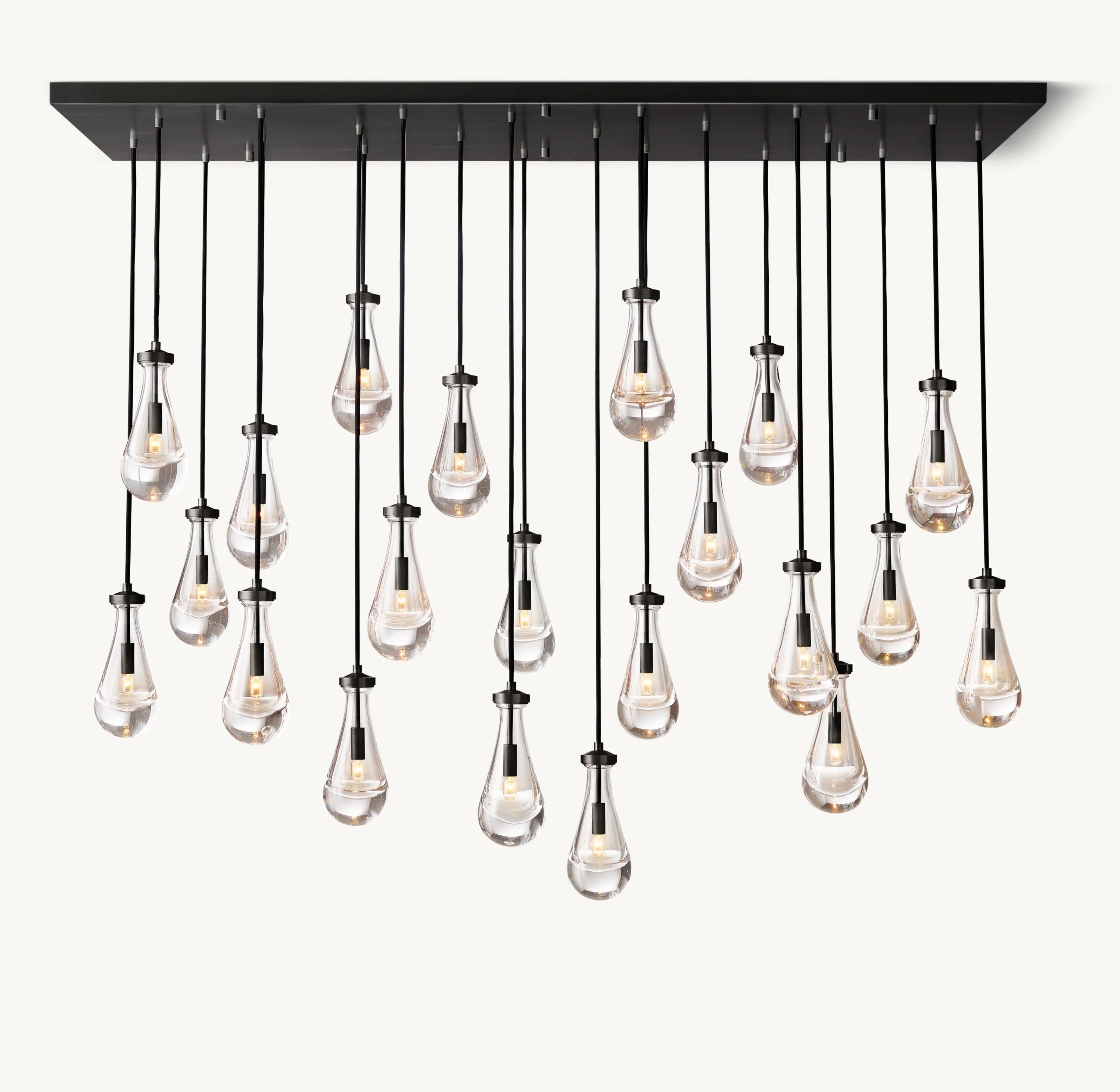 72 Inch Raindrop Linear Chandelier – Ava