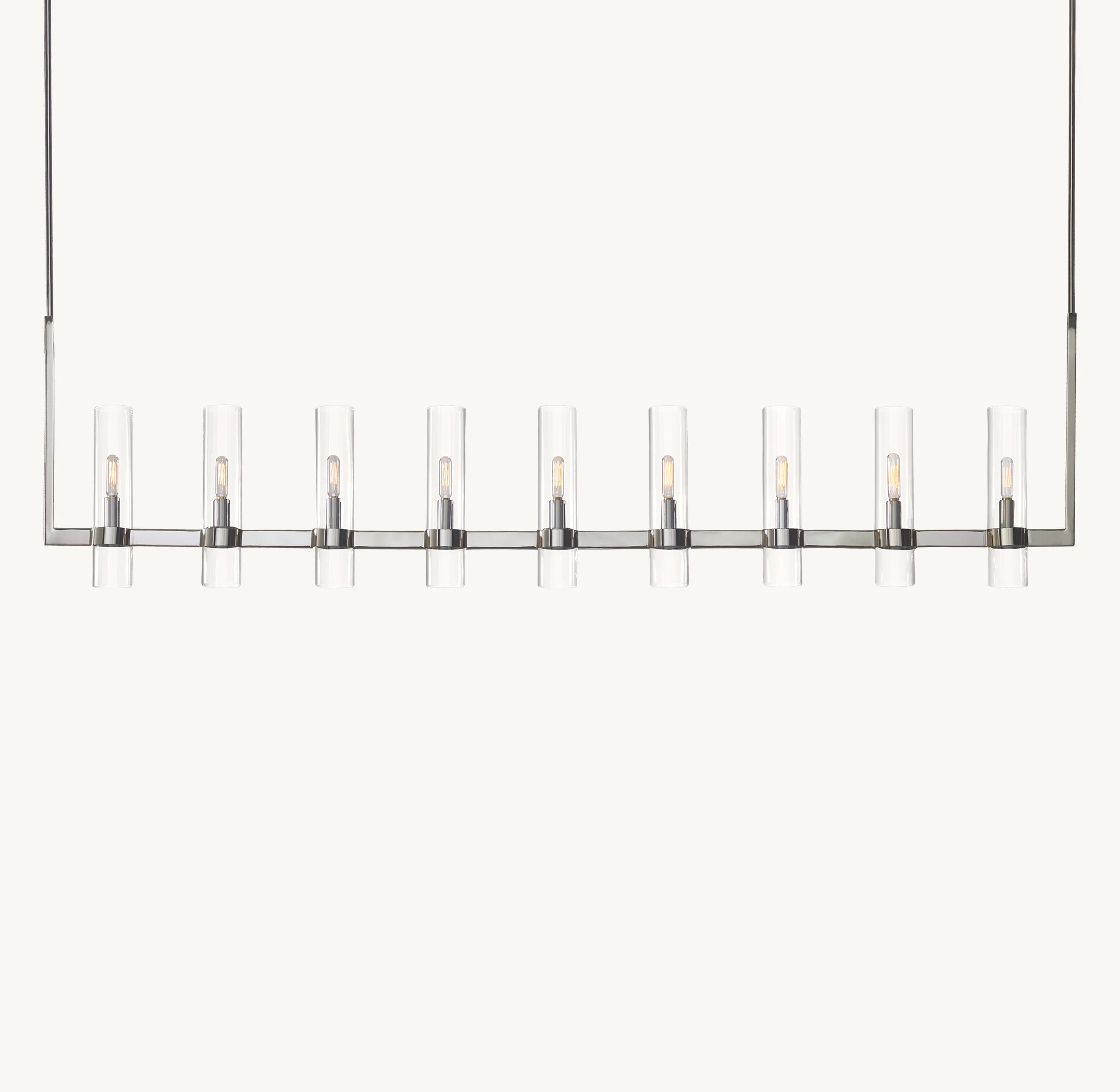 69 Inch Cylindrical Glass Candle Linear Chandelier - Ravelle