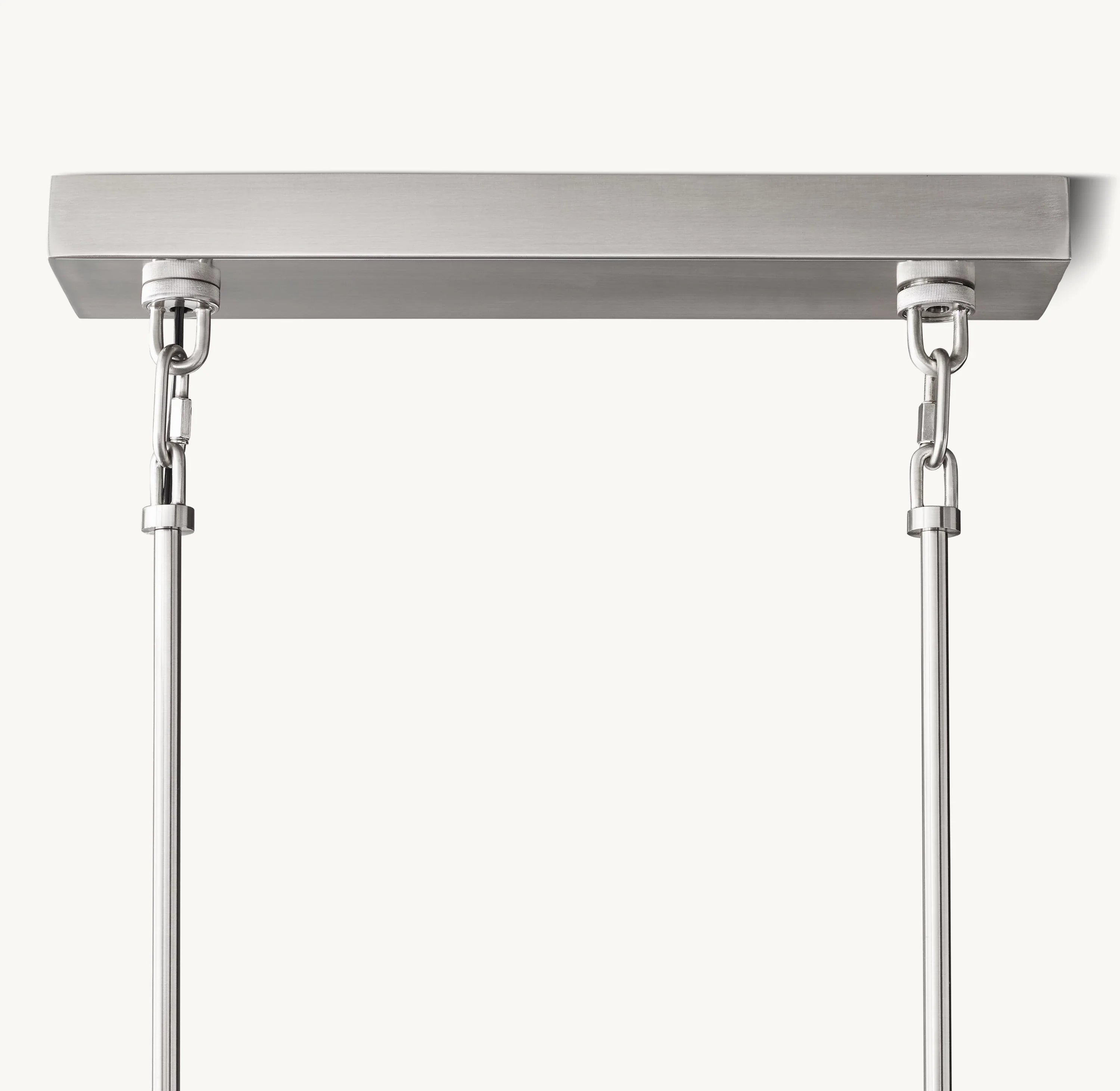 77 Inch Ribbed Clear Glass Rectangular Chandelier - Sirene