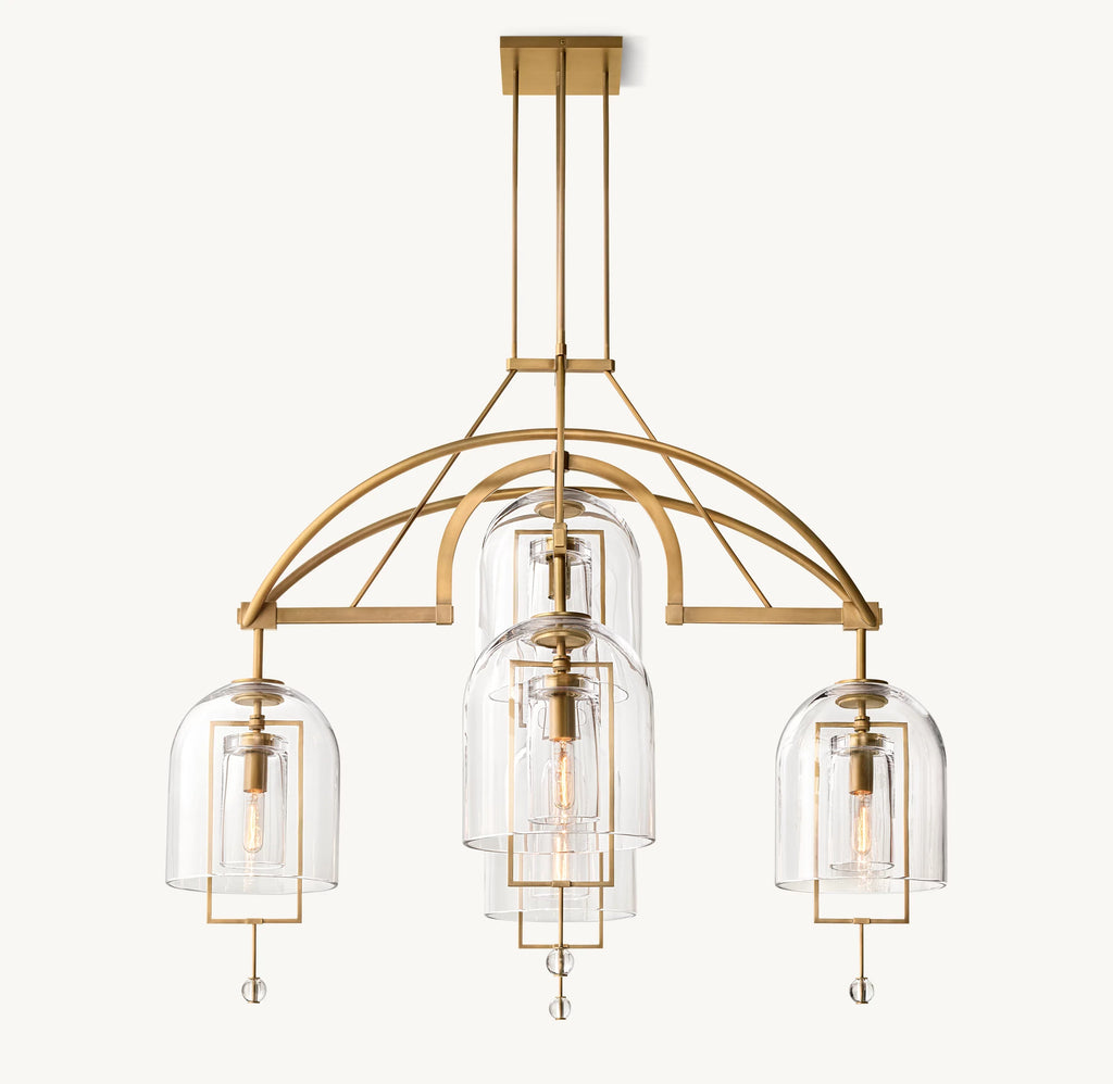 48 Inch Bell Glass Chandelier - Fulcrum