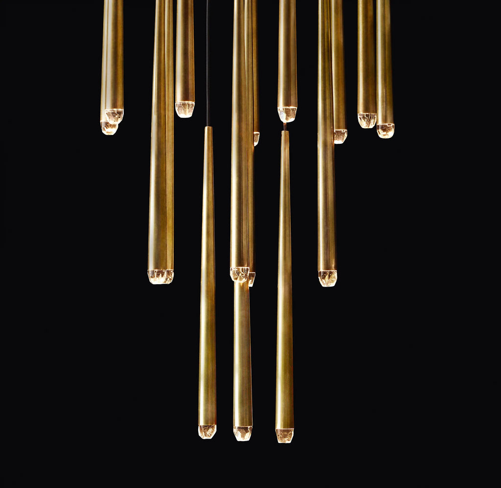 24 Inch Pin Cascading Round Chandelier - Aquitaine