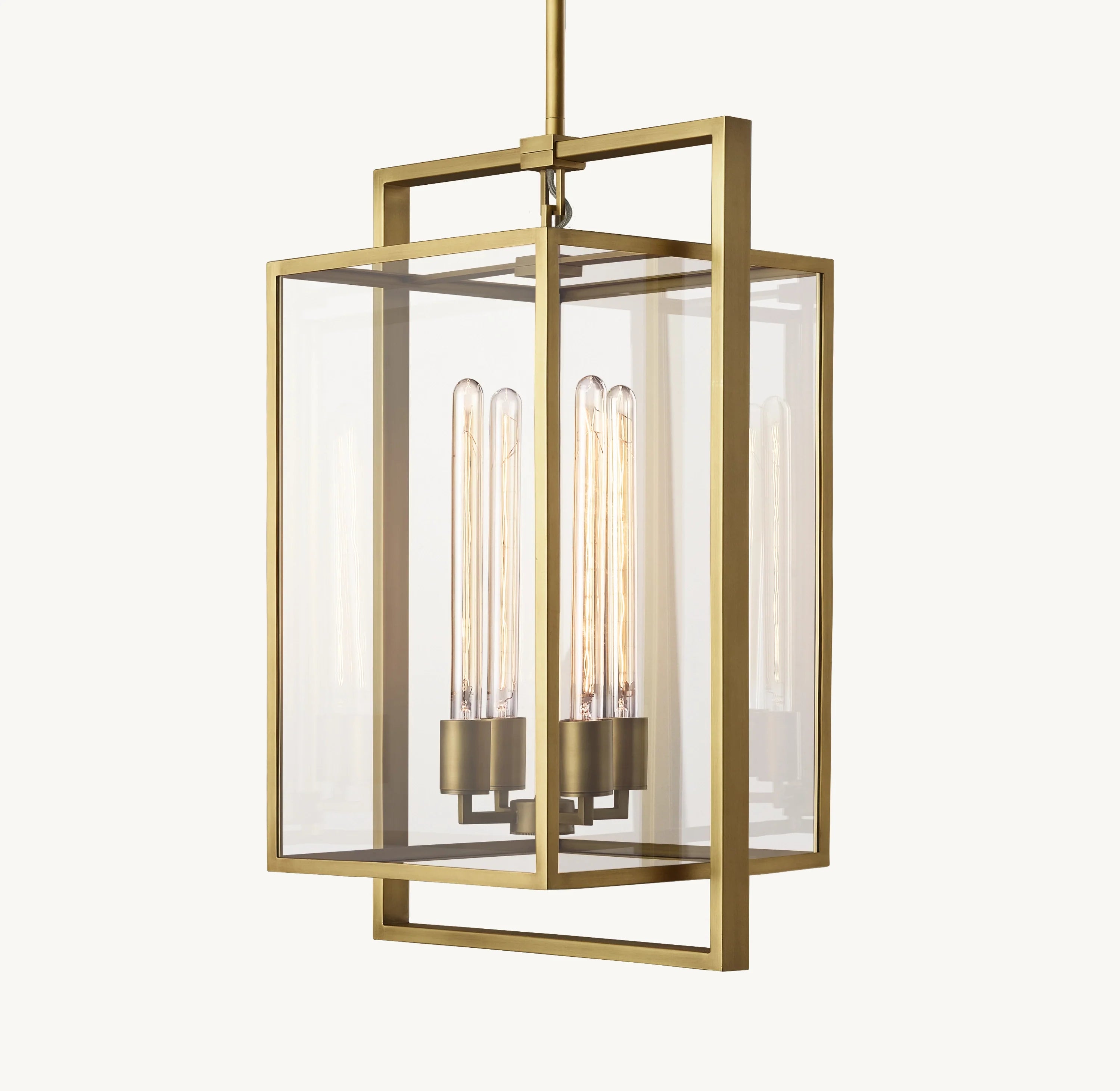 16 Inch Glass Lantern Pendant Light - Beckman