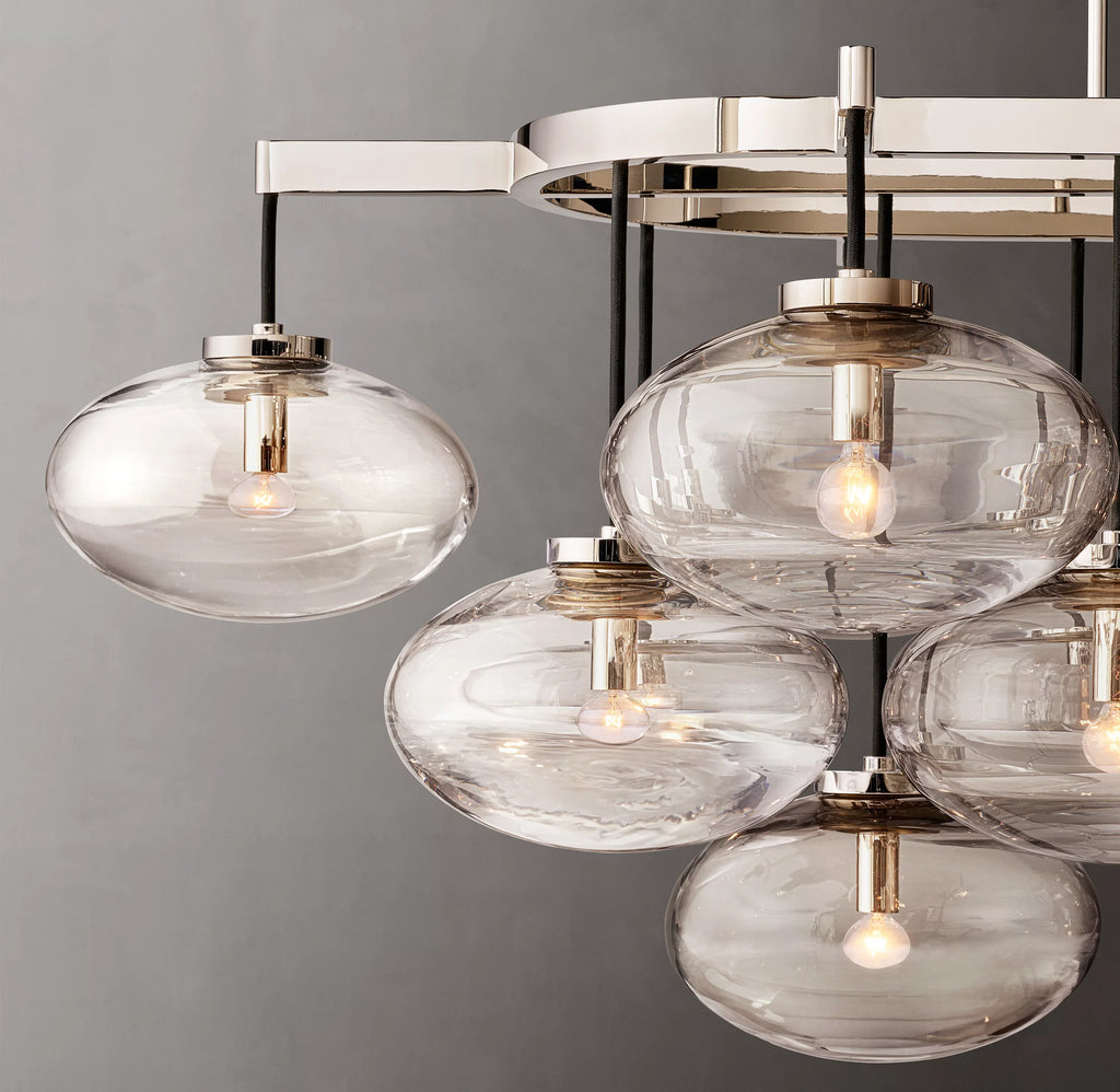 72 Inch Glass Bubble Oval Chandelier - Cabrette