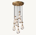 18 Inch Raindrop Glass Round Chandelier – Ava