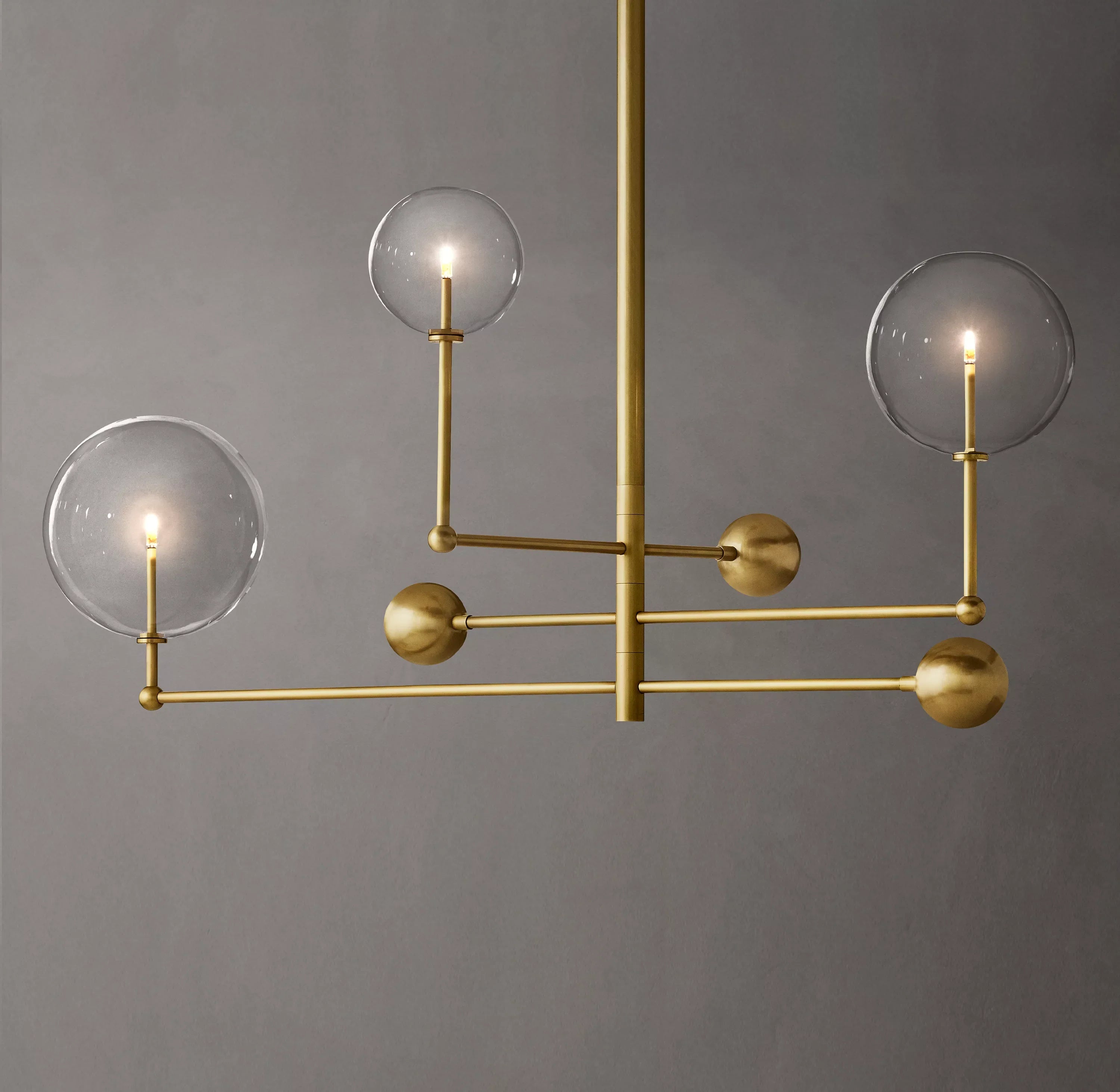 46 Inch Sputnik Globe Glass Chandelier - Mobile