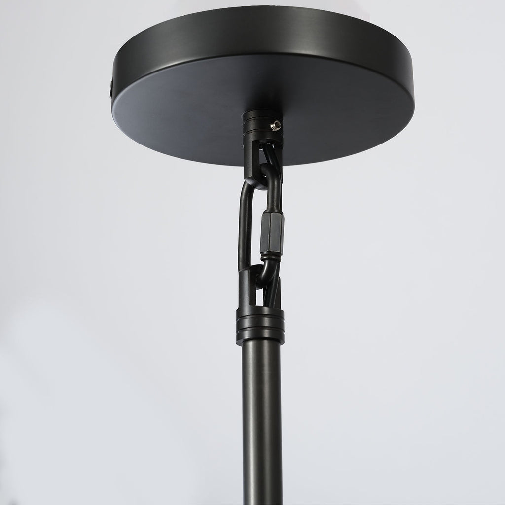 18 Inch Milk Glass Dome Pendant Light - Machinist