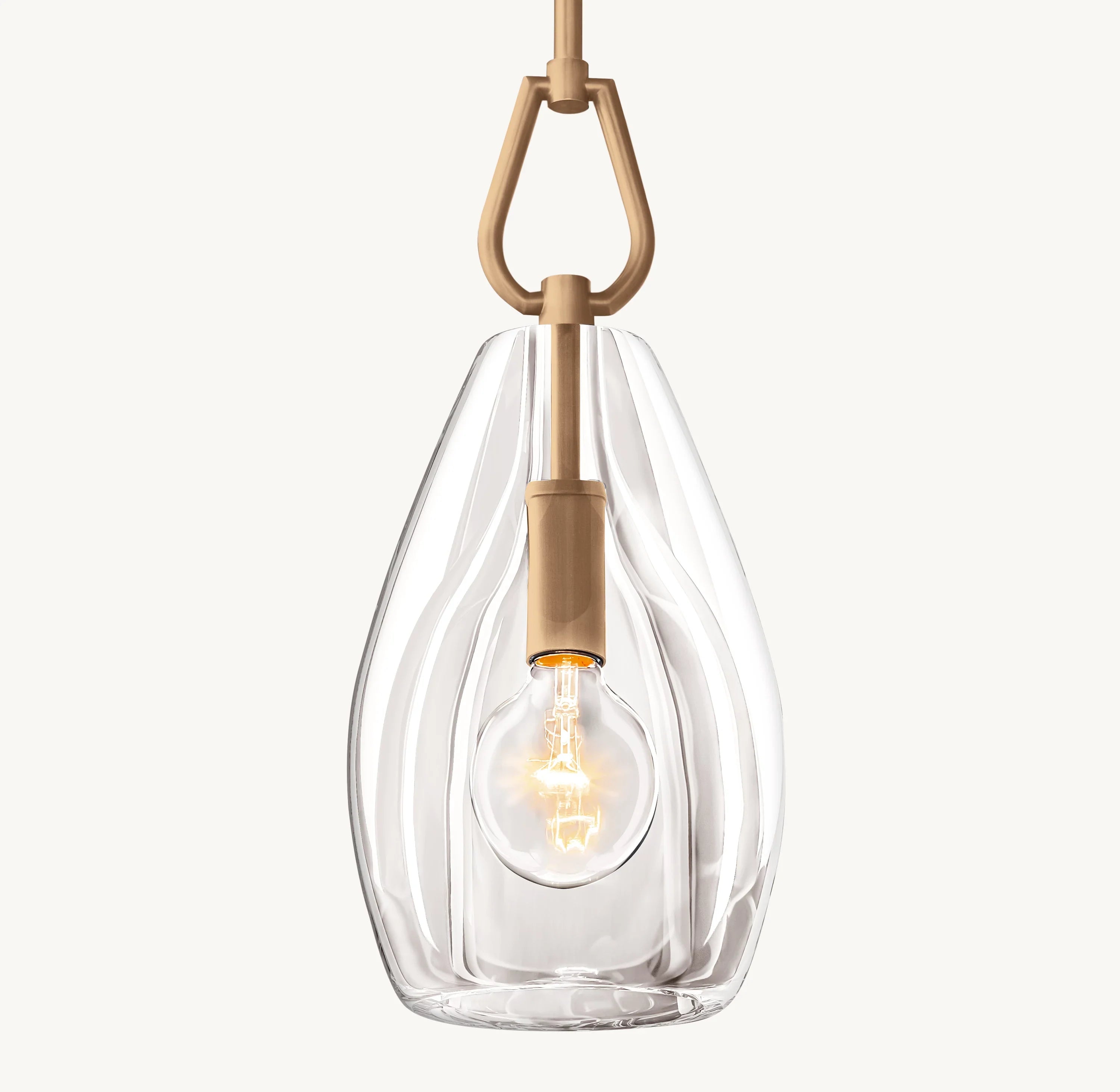 6 Inch Flute Crystal Pendant Light - Botanist