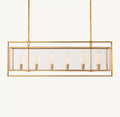 54 Inch Glass Rectangular Chandelier - Beckman