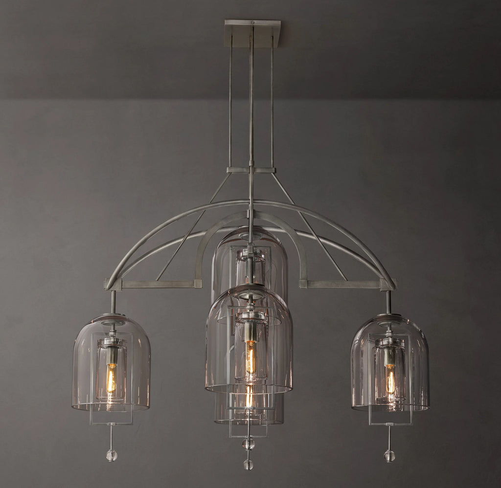 48 Inch Bell Glass Chandelier - Fulcrum