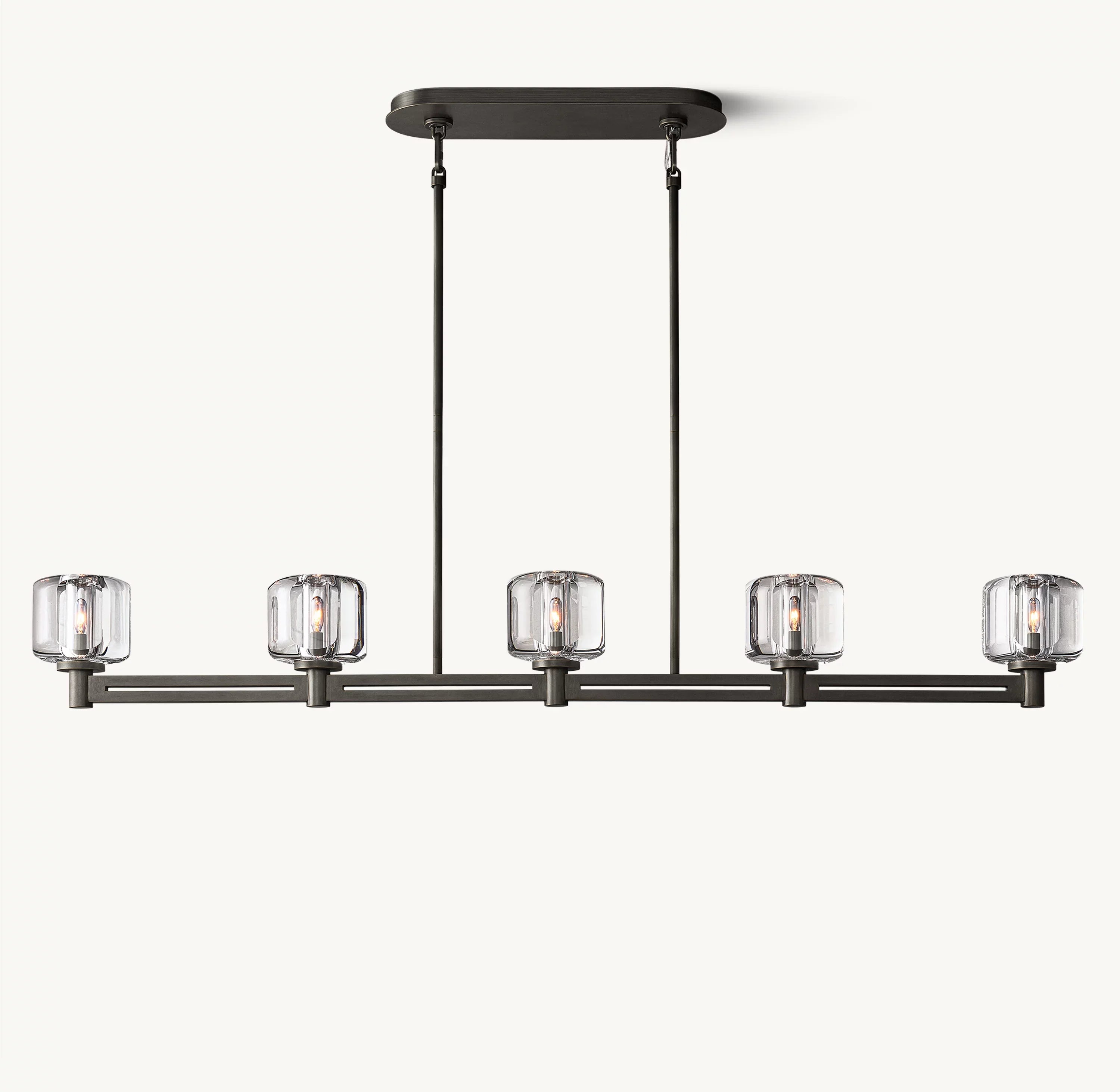 54 Inch Crystal Linear Candle Chandelier - Demaret