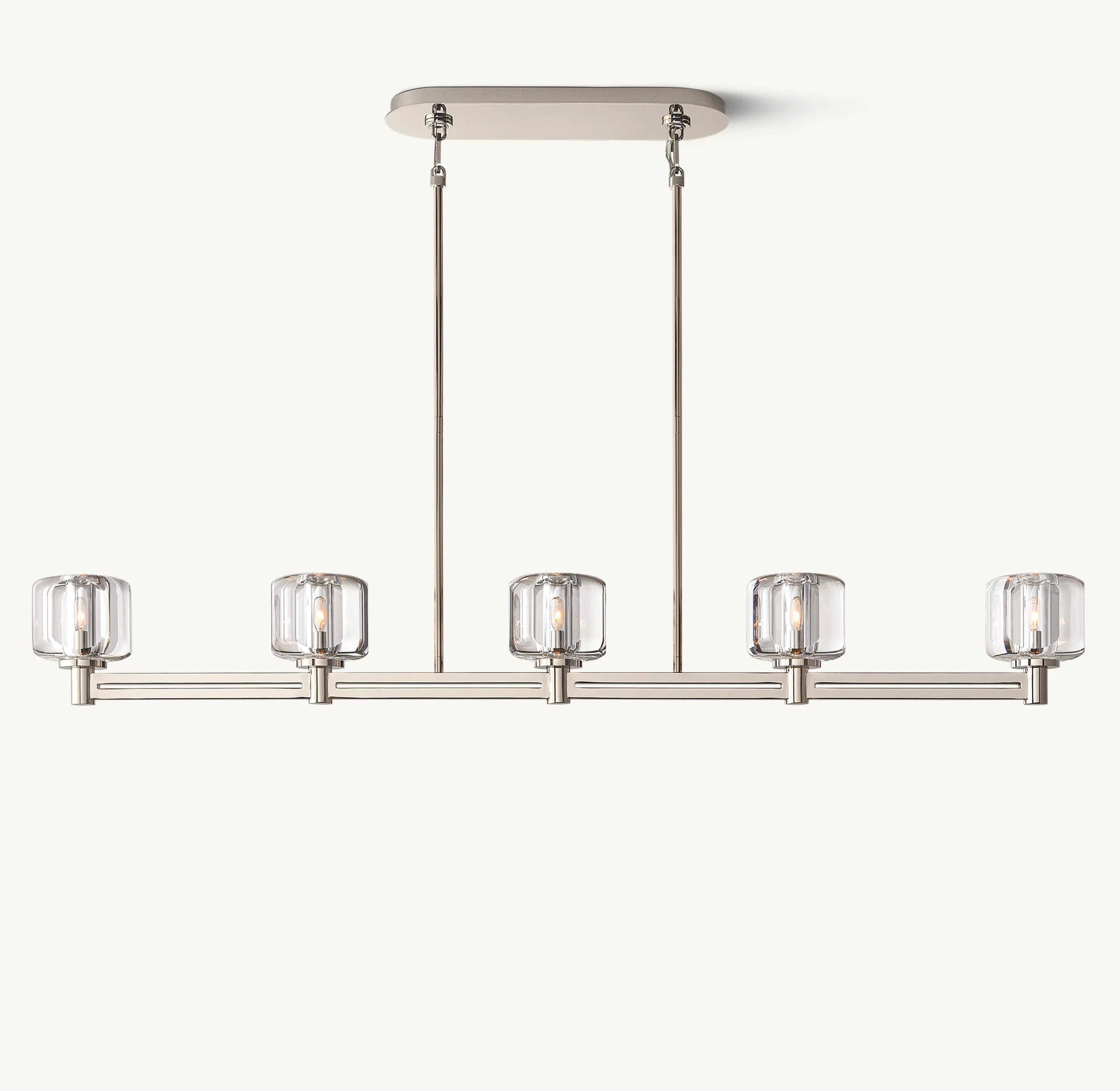 54 Inch Crystal Linear Candle Chandelier - Demaret