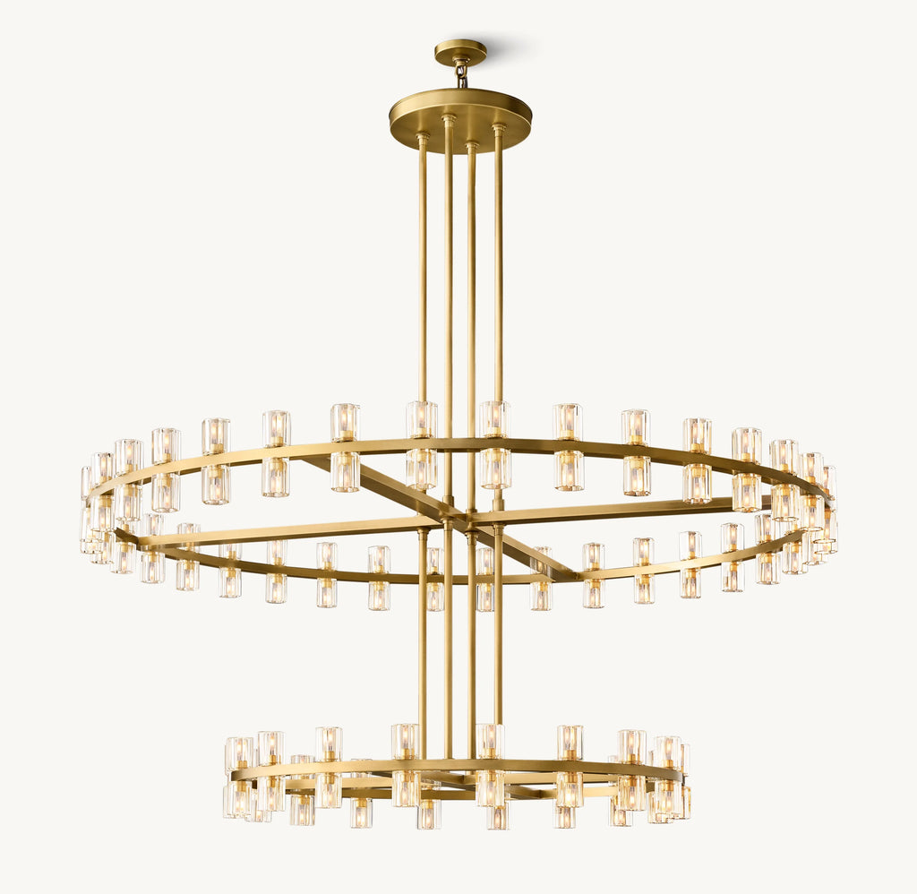 60 Inch Hexagonal Crystal Tiered Chandelier – Arcachon